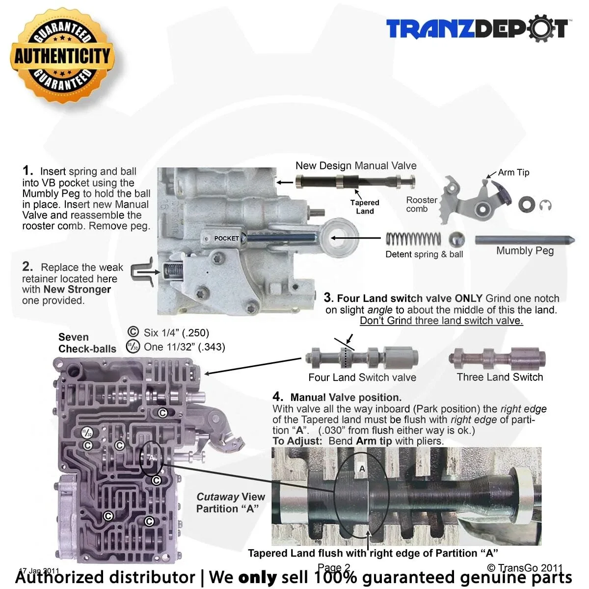 TransGo SK TFOD-JR Shift Kit for Chrysler/Dodge image 3