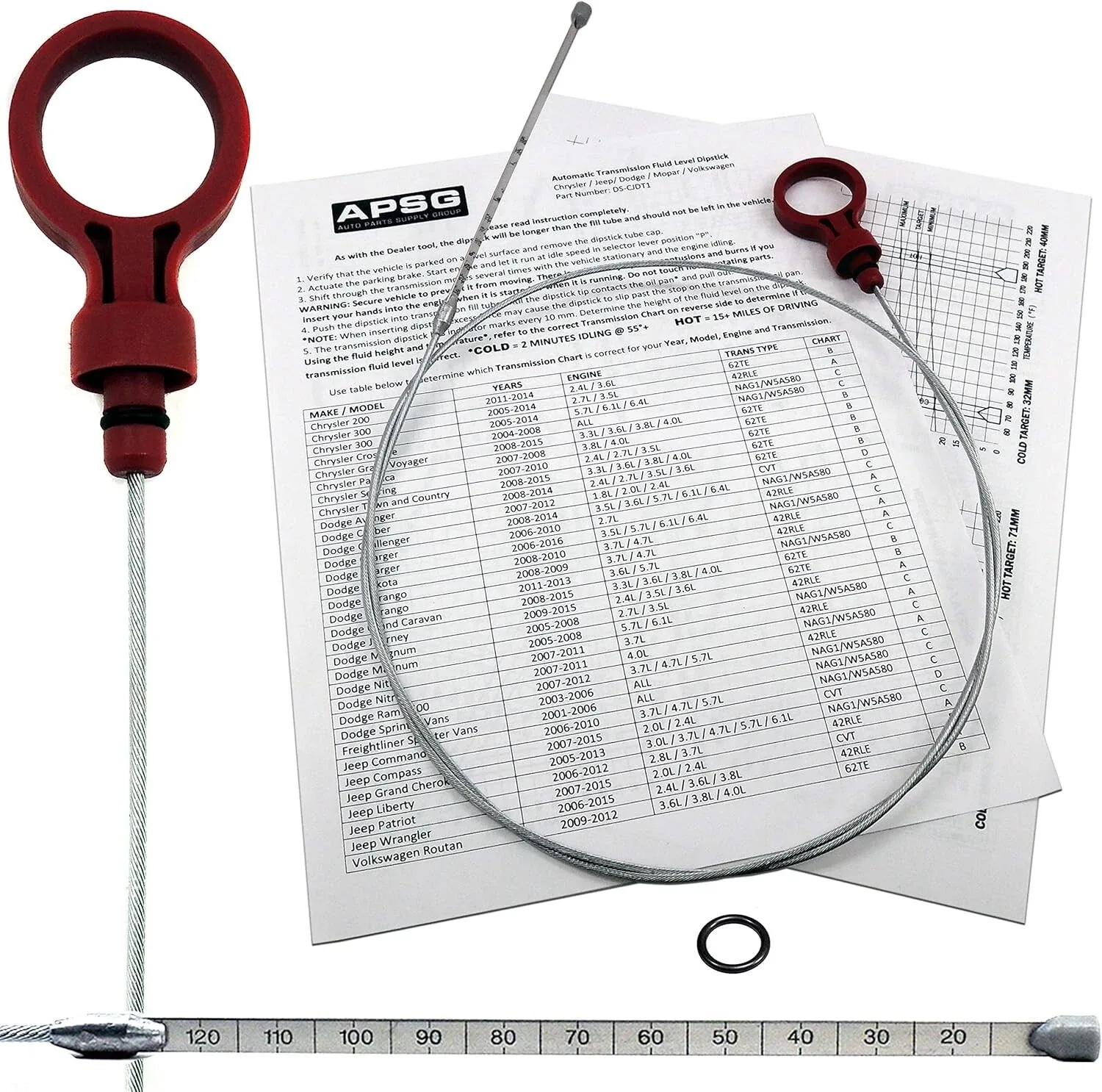 Transmission Fluid Dipstick Compatible with Chrysler Jeep Dodge VW image 3