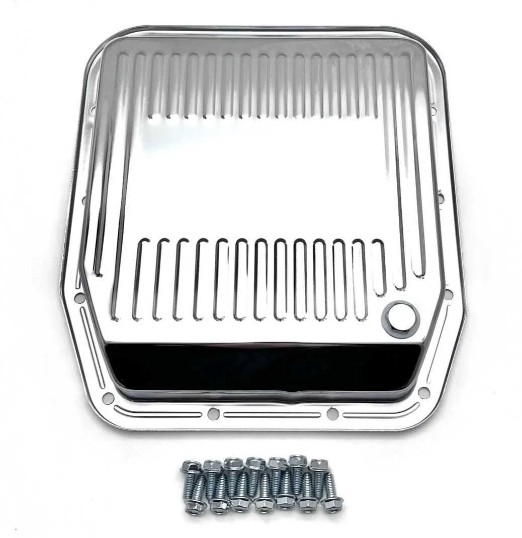 1980-1993 Ford A.O.D AOD Transmission Pan With Bolts Mustang F150 Steel Chrome