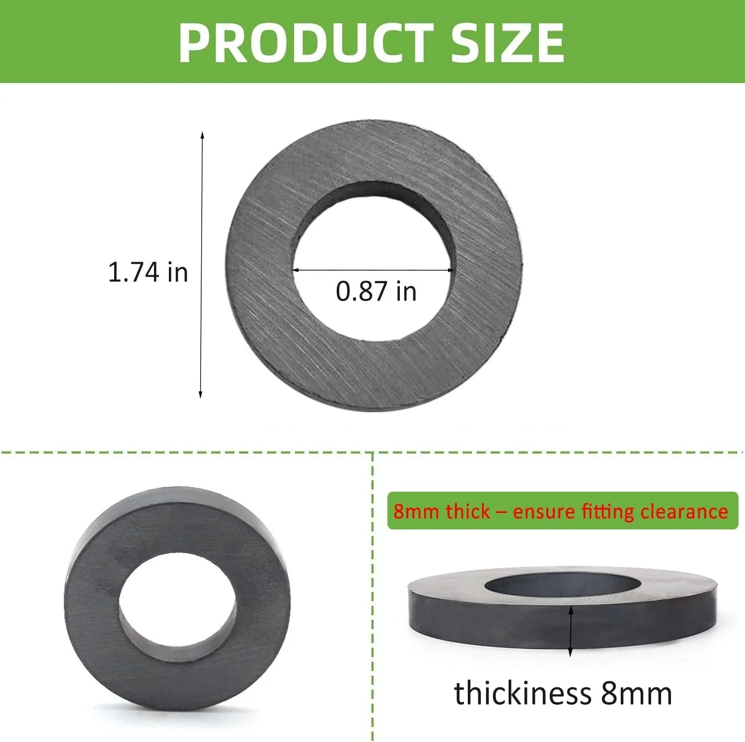 Efficient Ceramic Transmission Oil Pan Magnets - 4-Pack for Vehicle Longevity image 4