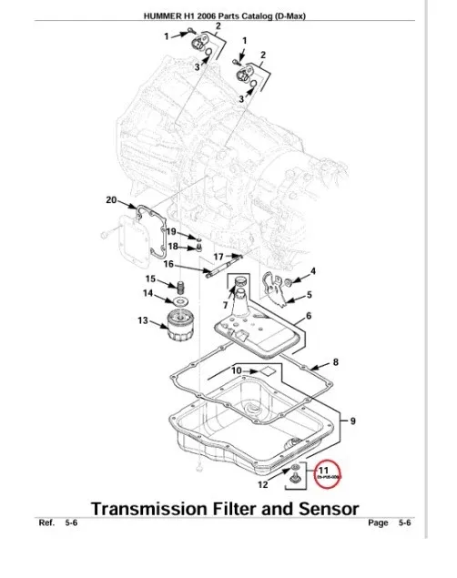 HUMMER H1 Alpha 6.6 Transmission Oil Pan Drain Plug 5745918 image 3
