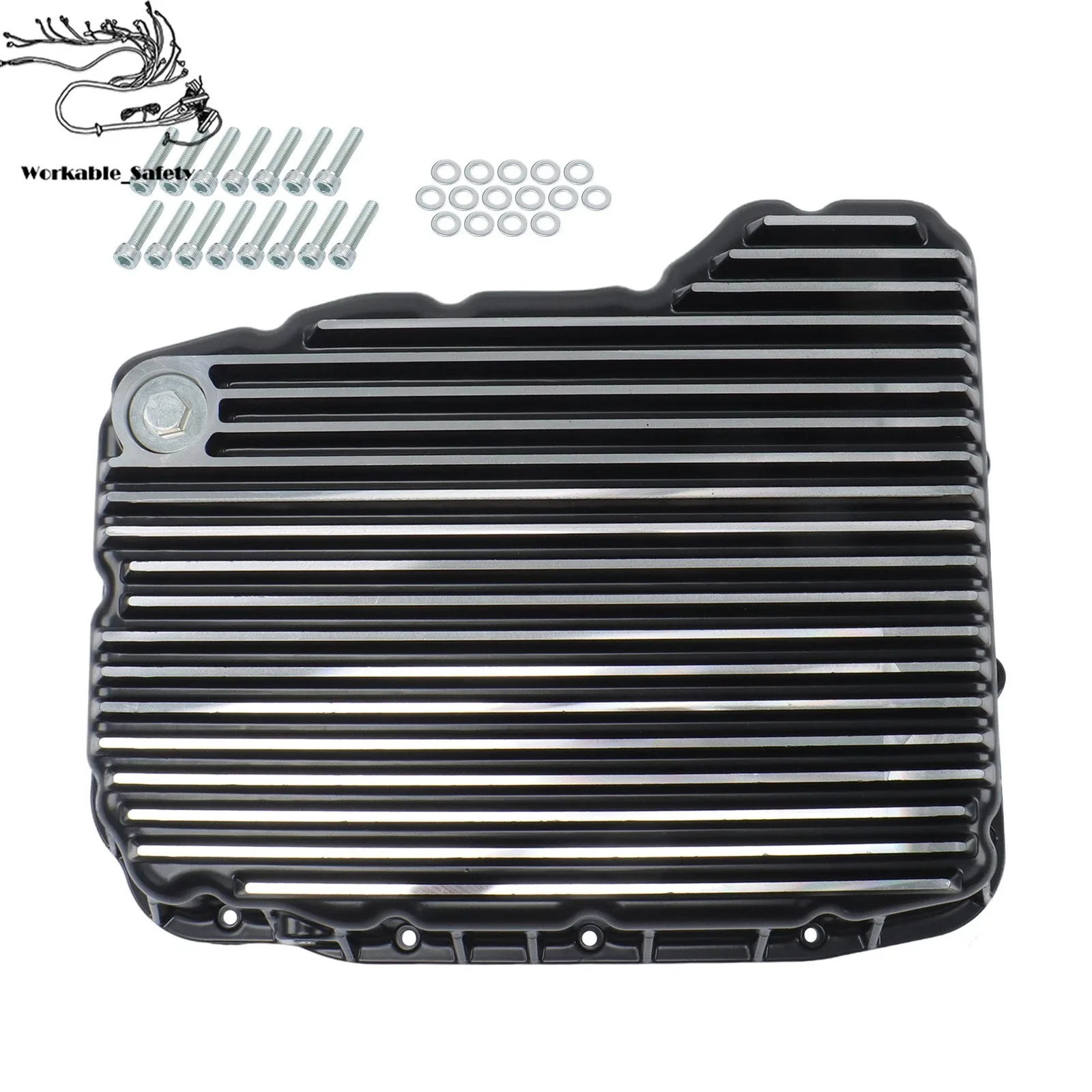 For Ram 2007-2024 6.7L Diesel 68RFE Transmission Oil Pan Aluminum Deep image 2