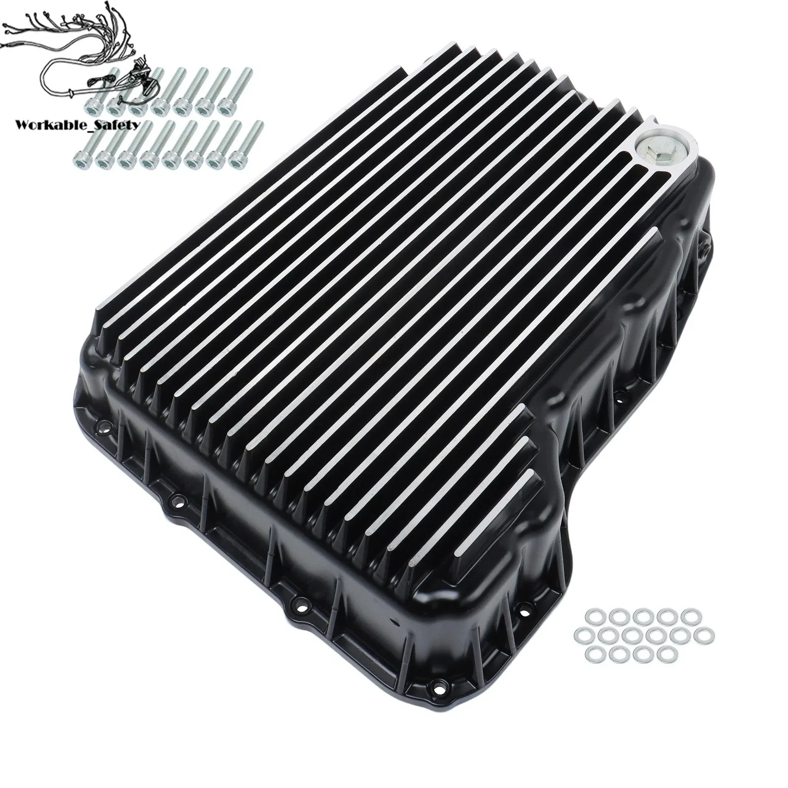 For Ram 2007-2024 6.7L Diesel 68RFE Transmission Oil Pan Aluminum Deep image 3