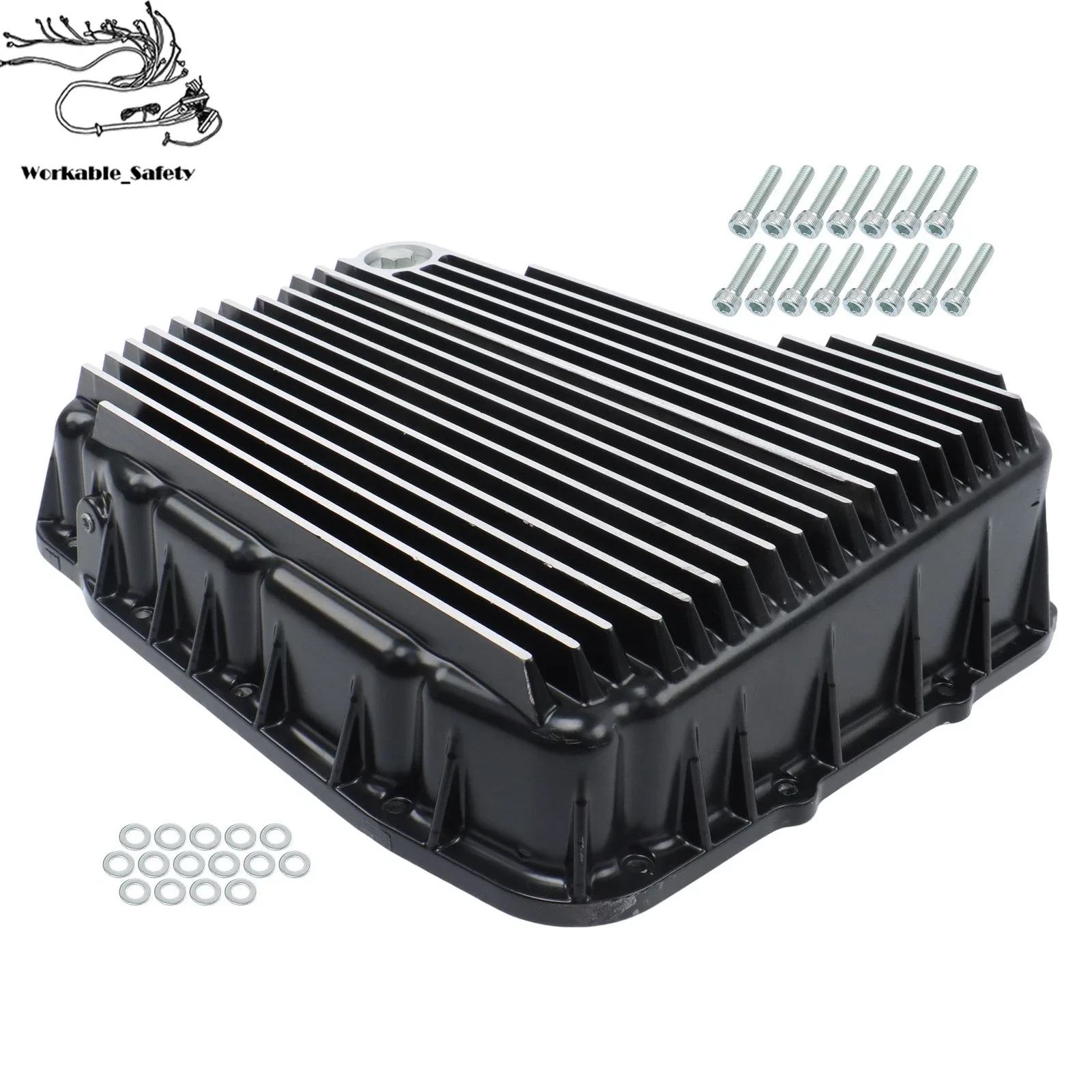 For Ram 2007-2024 6.7L Diesel 68RFE Transmission Oil Pan Aluminum Deep image 4