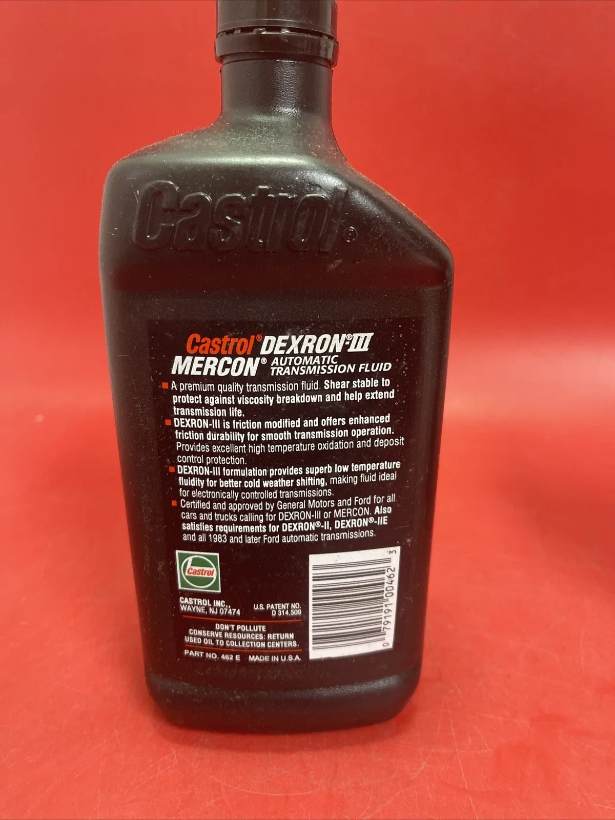 Castrol Dextron III / Mercon Transmission Fluid 1 qt - D314,509 image 2