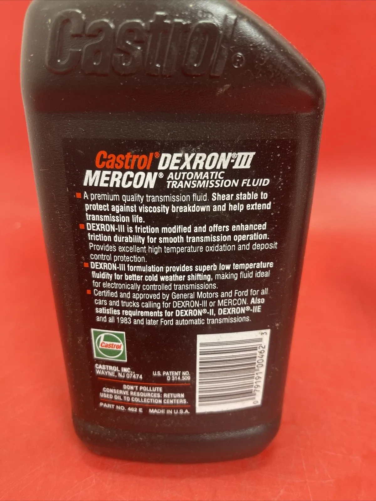 Castrol Dextron III / Mercon Transmission Fluid 1 qt - D314,509 image 3
