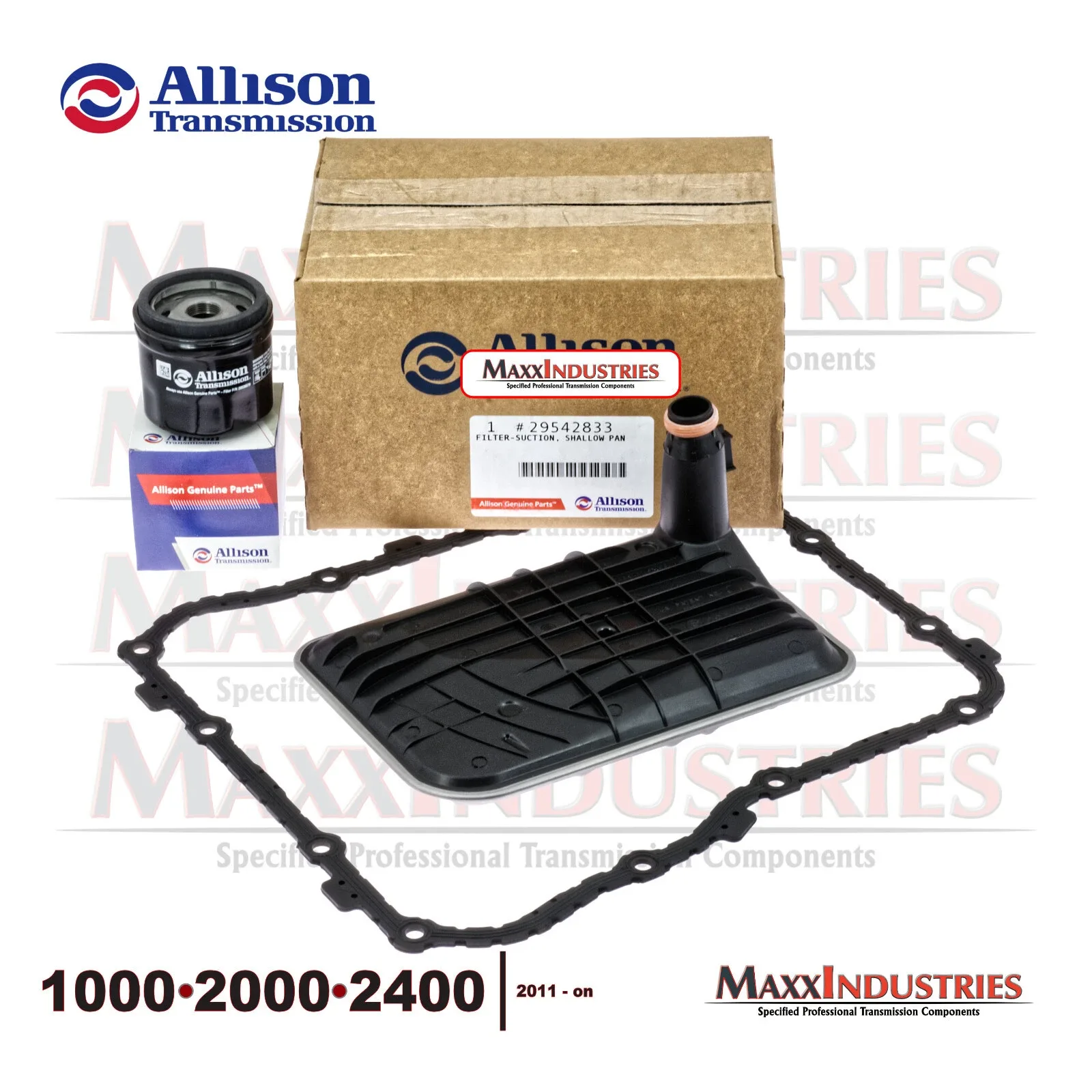 2011-up ALLISON 1000-2000 Transmission Oil Filter Service Kit - Shallow Pan image 2