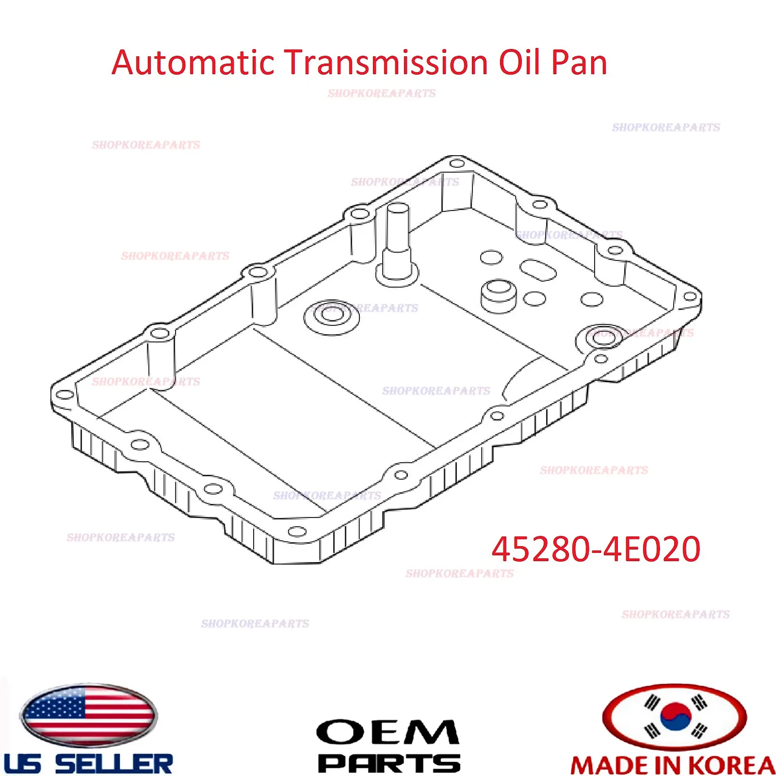 Hyundai Transmission Oil Pan (5.0L) MPN 45280-4E020 image 2