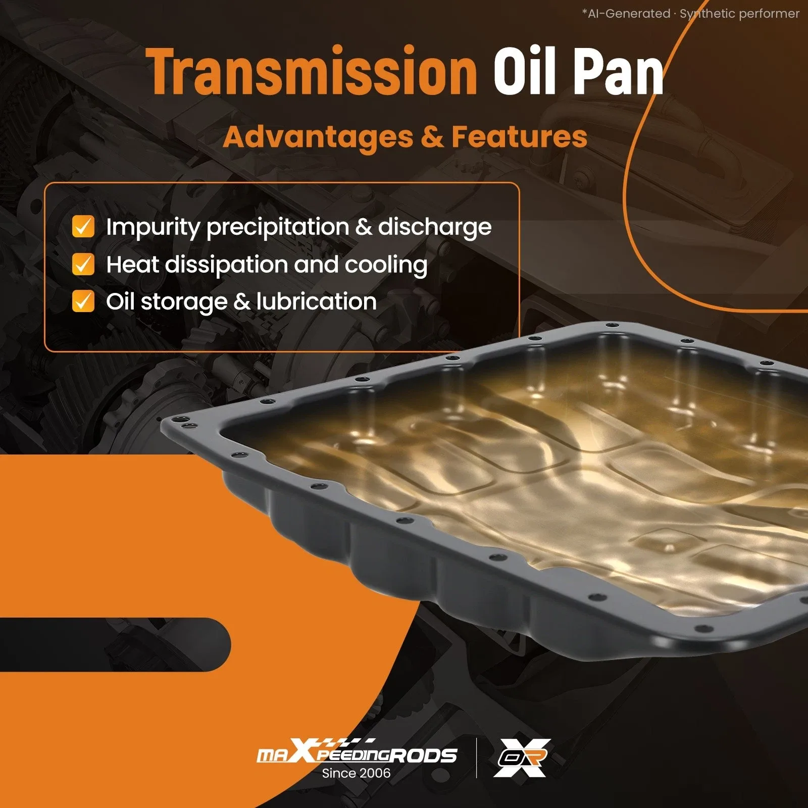 1* Transmission Oil Pan for Nissan 350Z V6 3.5L 2003-2009 3139090X0B, 3139090X00 image 3