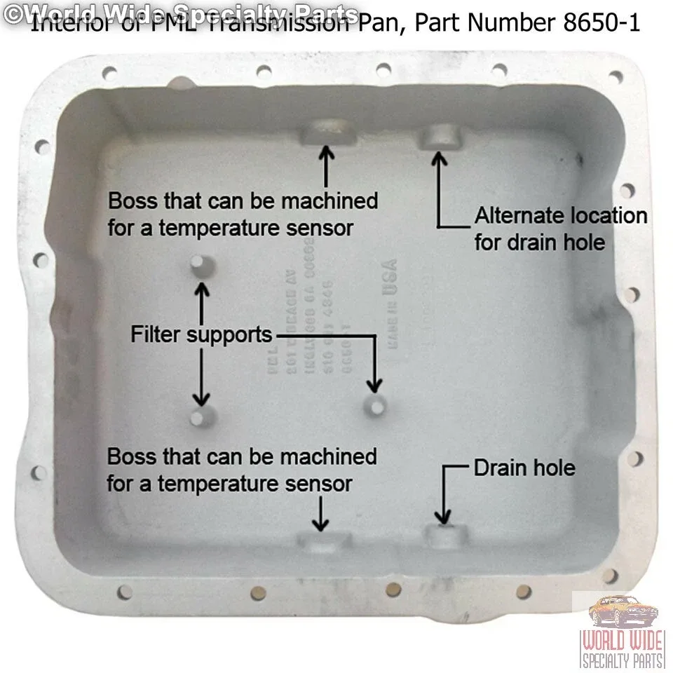 GM 700-R4, 4L60, 4L60E Deep Transmission Pan, Extra Capacity, Up to 2002 image 3
