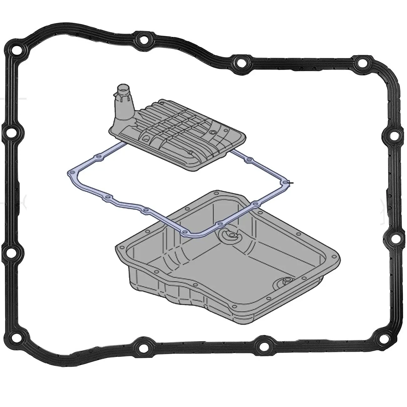 2001-2019 6.6L Duramax Allison Transmission Oil Pan Gasket - JDI image 2