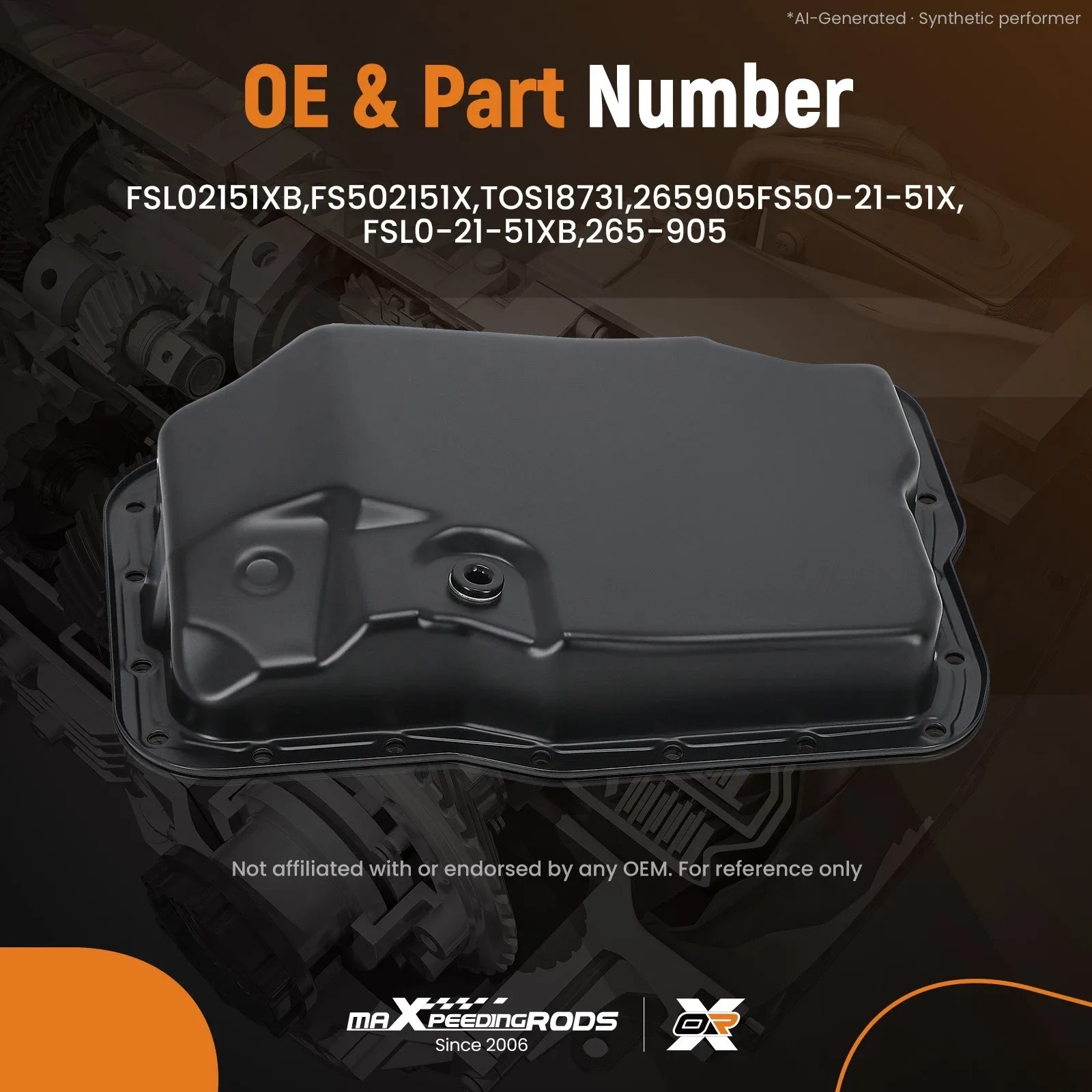 Transmission Oil Pan w/Gasket Set for Mazda 2 3 5 6 Protege Ford Focus Fusion image 2