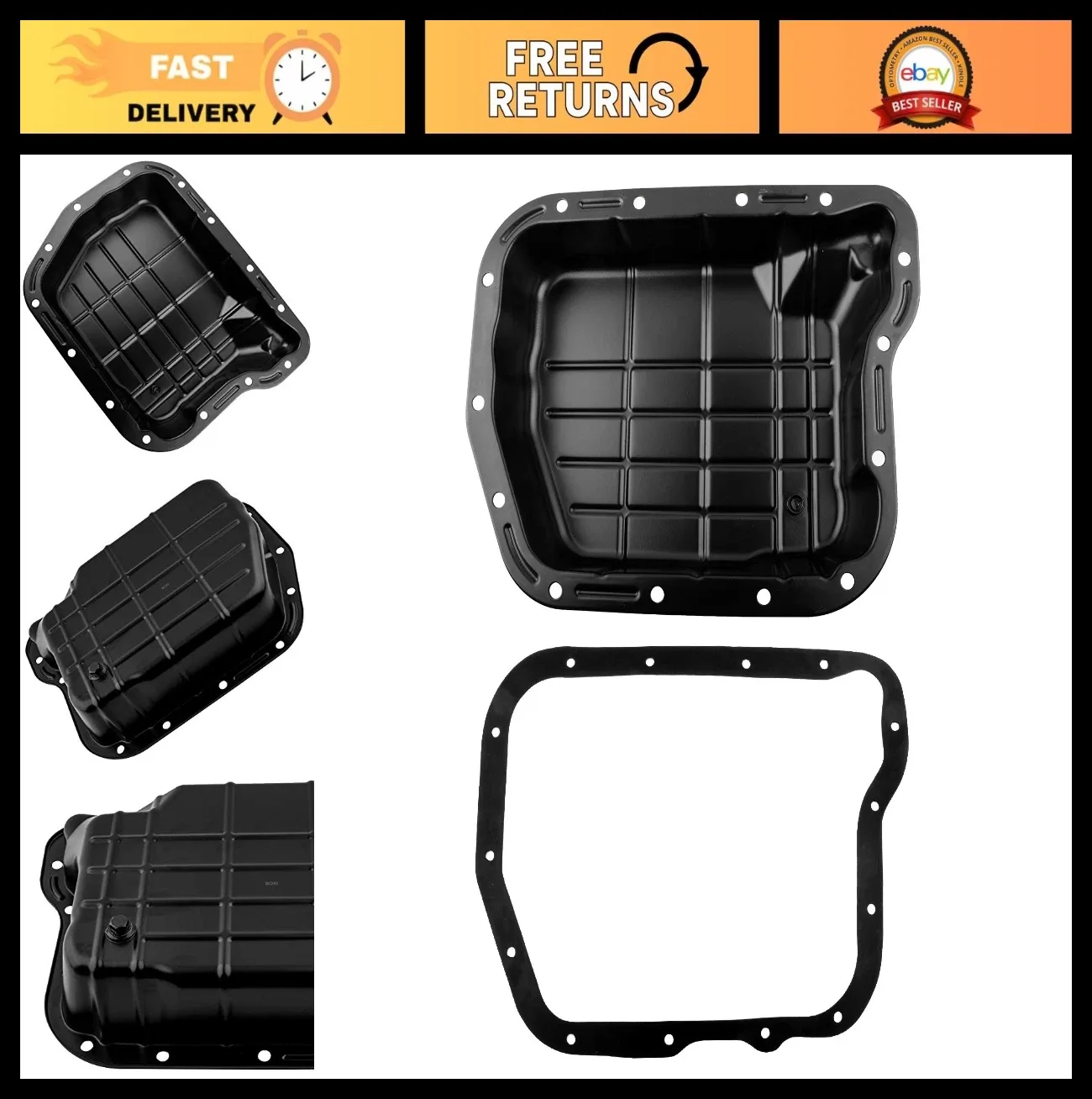 Transmission Oil Pan & Gasket for Dodge Ram 1500 2500 3500 Durango 4-Speed Auto