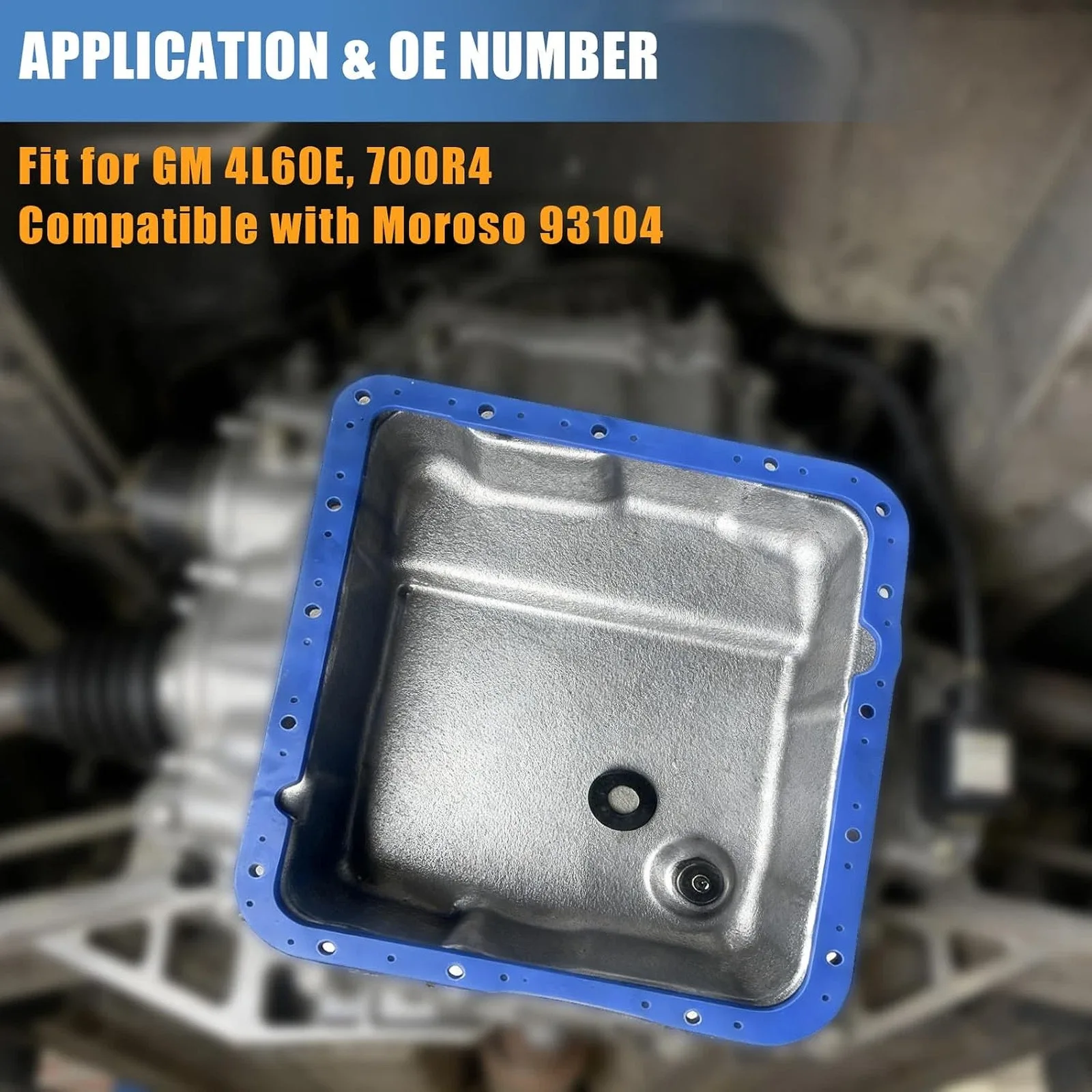 Transmission Oil Pan Gasket Steel Core Rubber Compatible with GM 4L60E 700R4 image 4