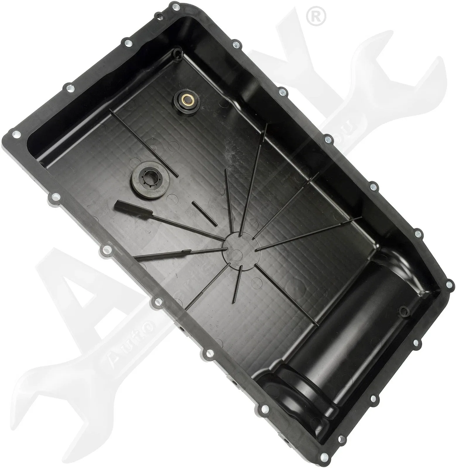 APDTY 162451 Transmission Oil Pan Upgraded With Drain Plug Fits Ford 10-Speed image 3