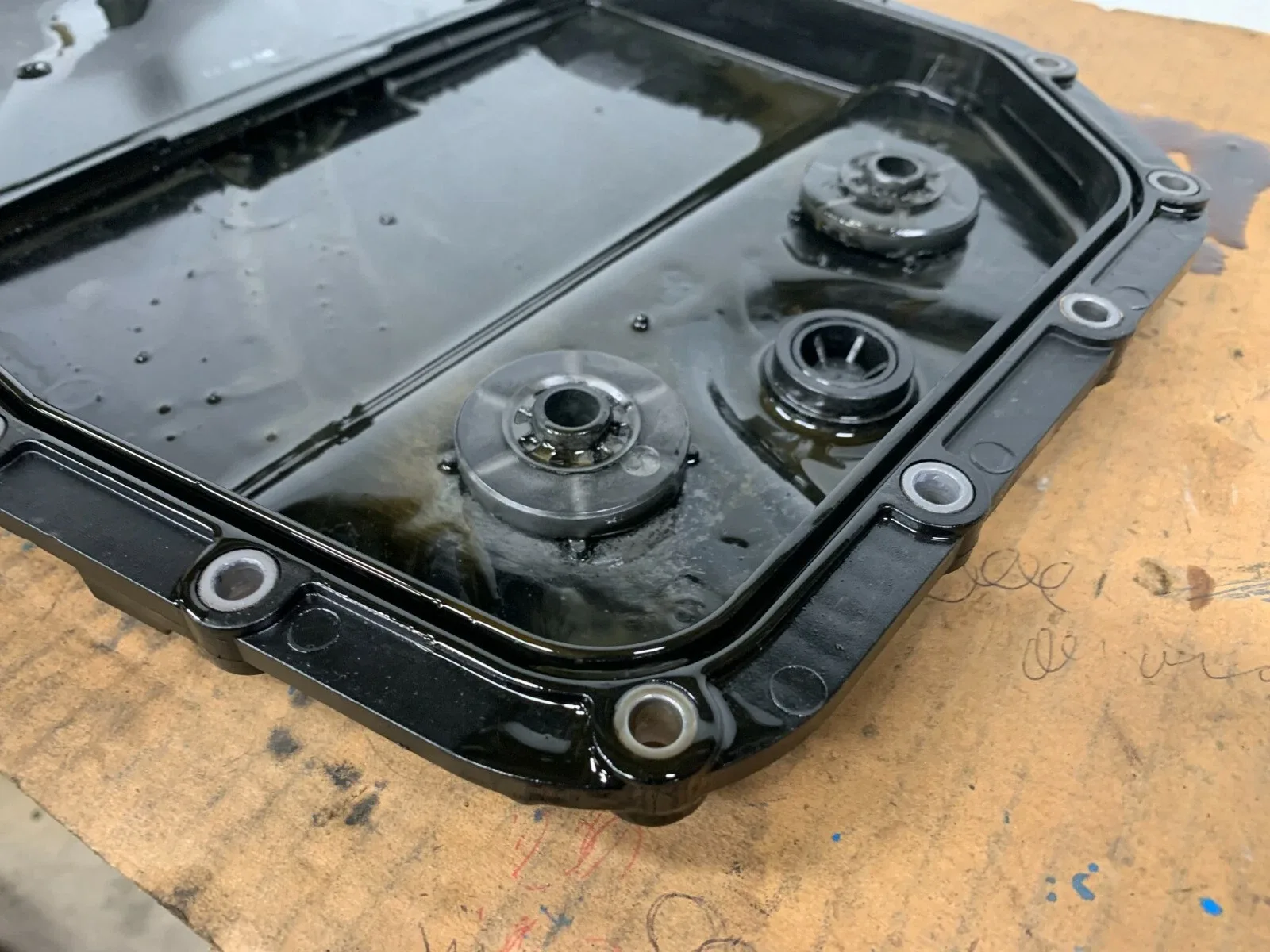 ⭐2010-2015 JAGUAR XJ XJL 5.0L V8 AUTO TRANSMISSION OIL PAN COVER BLACK LOT2221 image 4