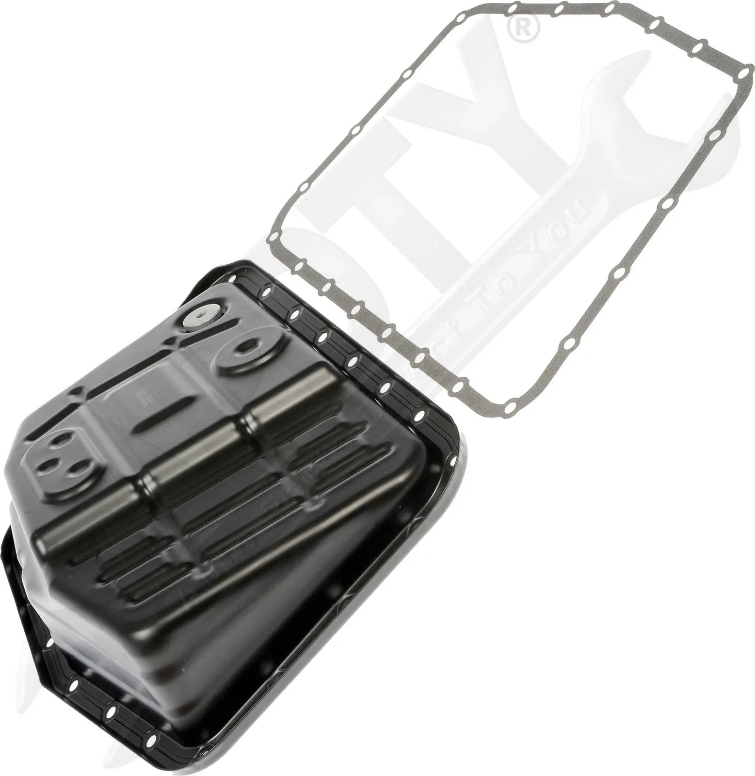 APDTY 170127 CVT Transmission Oil Pan With Gasket & Drain Plug (22-Hole Pan) image 2