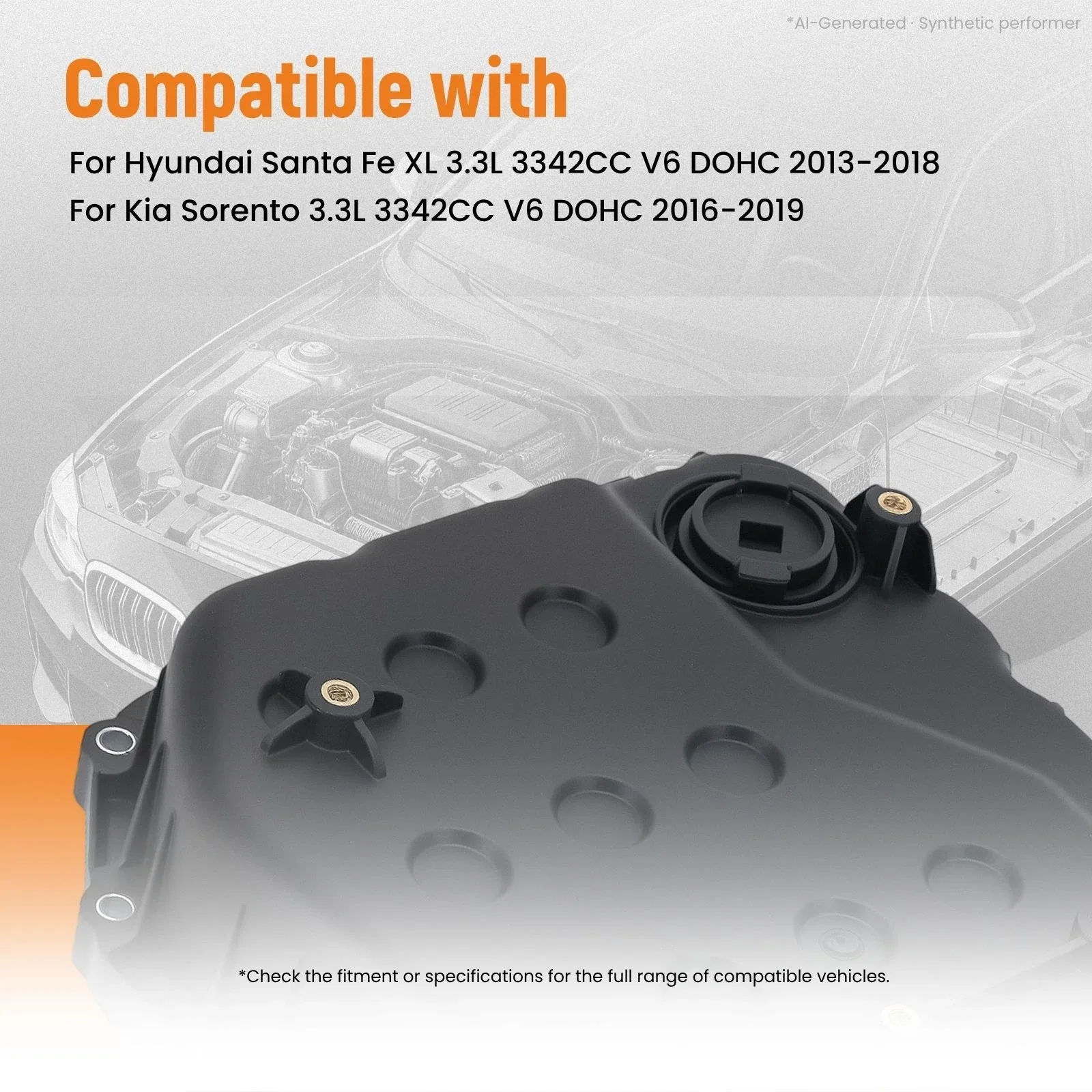 Auto Transmission Fluid Oil Pan for Kia Sorento 3.3L 2016-2019 w/ Gasket image 4