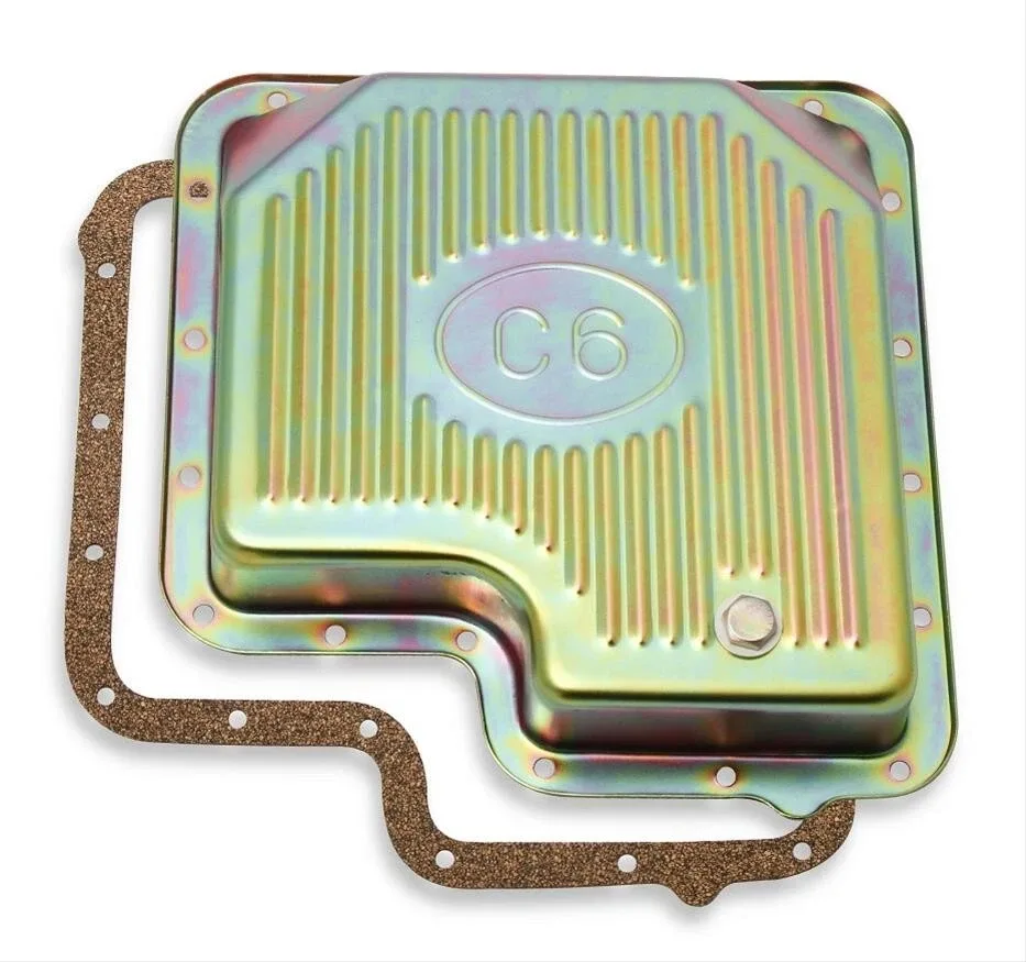 1964-73 FORD MERCURY C6 ZINC STEEL TRANSMISSION OIL PAN STOCK CAPACITY w/GASKET