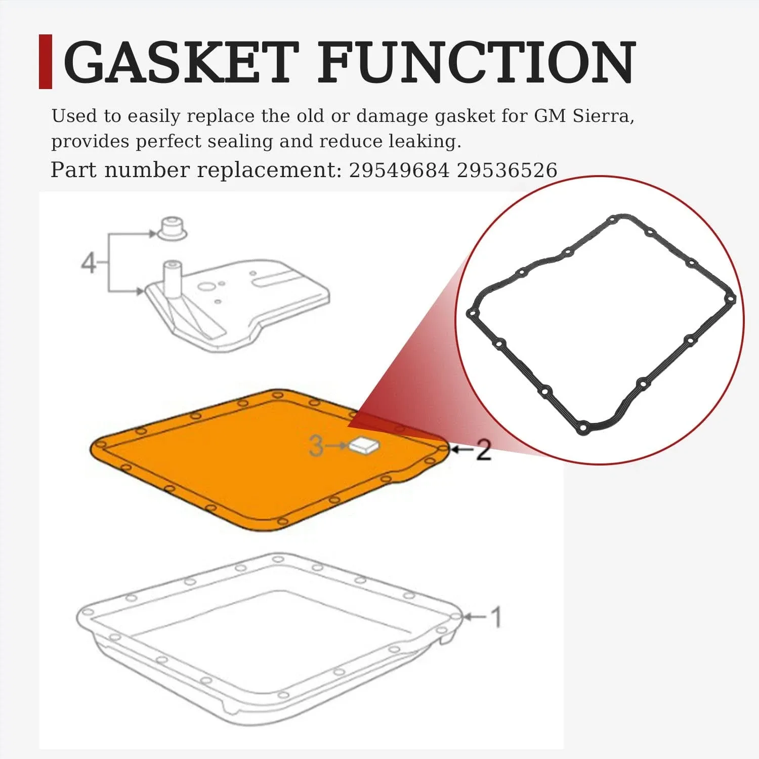29549684 Automatic Transmission Fluid Pan Gasket for Allison LCT 1000/2000 Serie image 3
