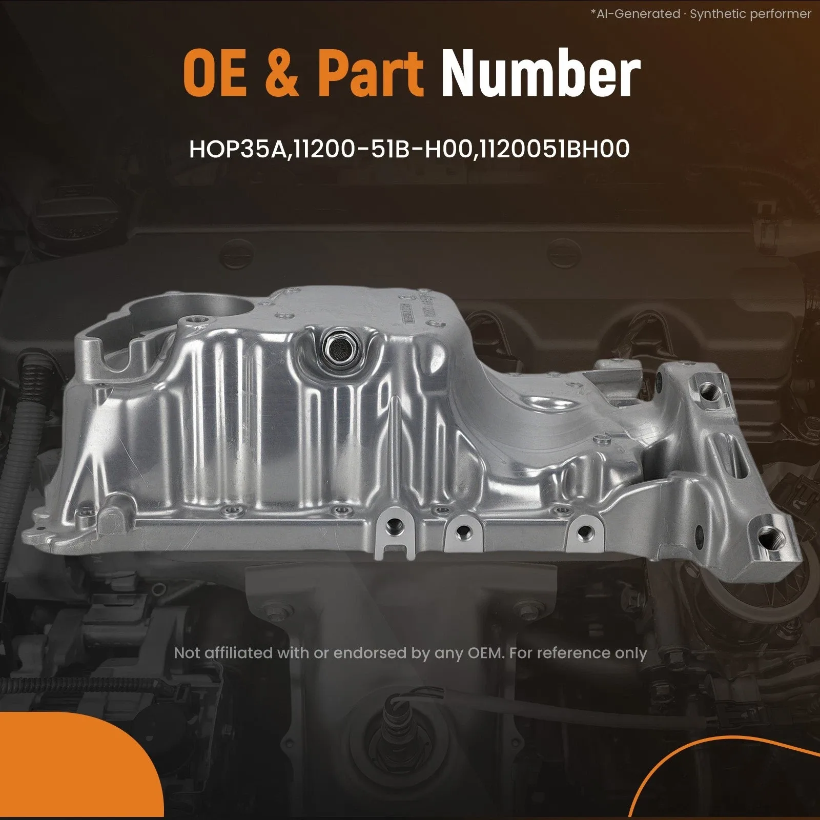 2016-2019 Honda HR-V 1.8L Engine Oil Pan 11200-51B-H00 (Lower) image 4