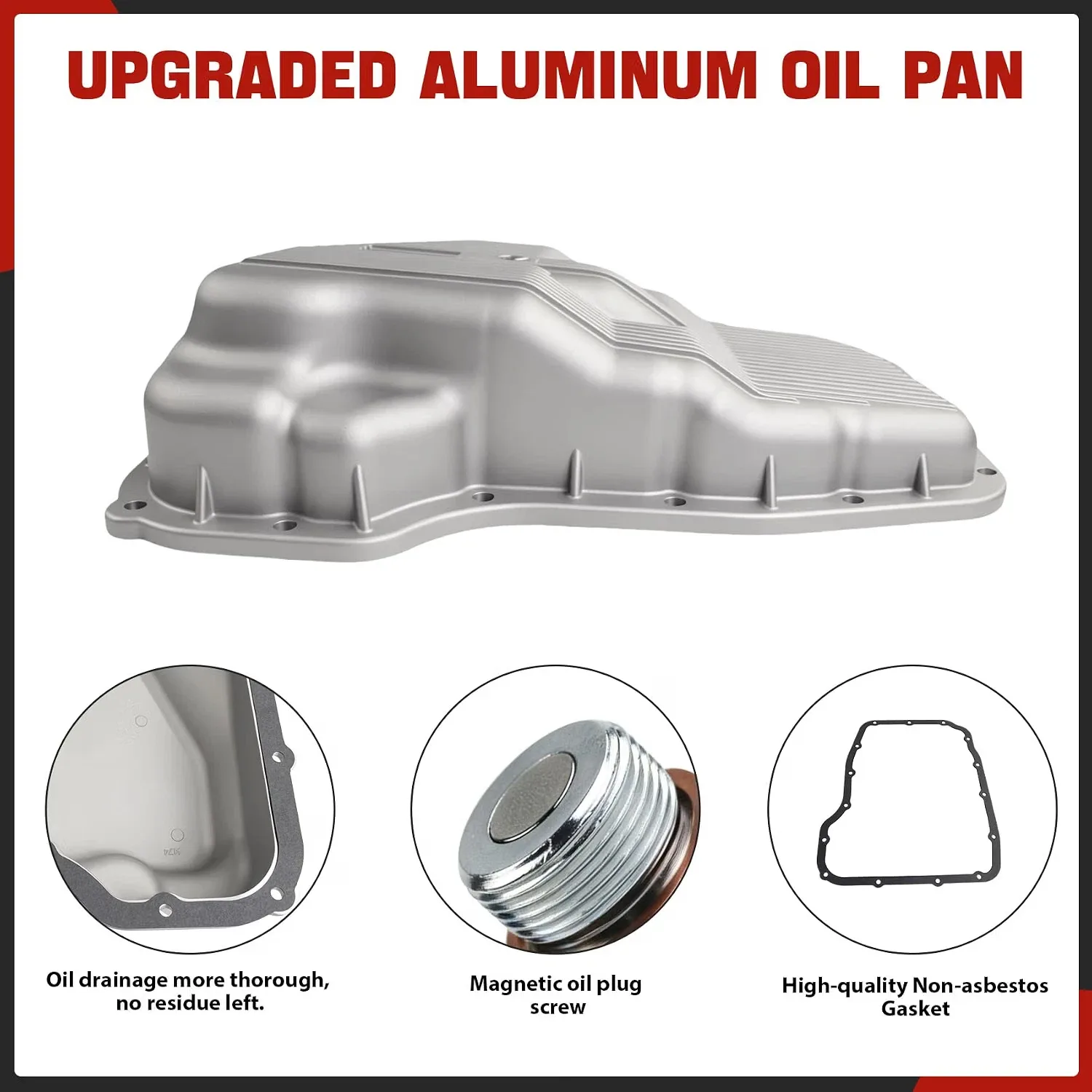 Aluminum Transmission Oil Pan XT174-AL for 545RFE / 65RFE / 68RFE – 4736676AA image 4