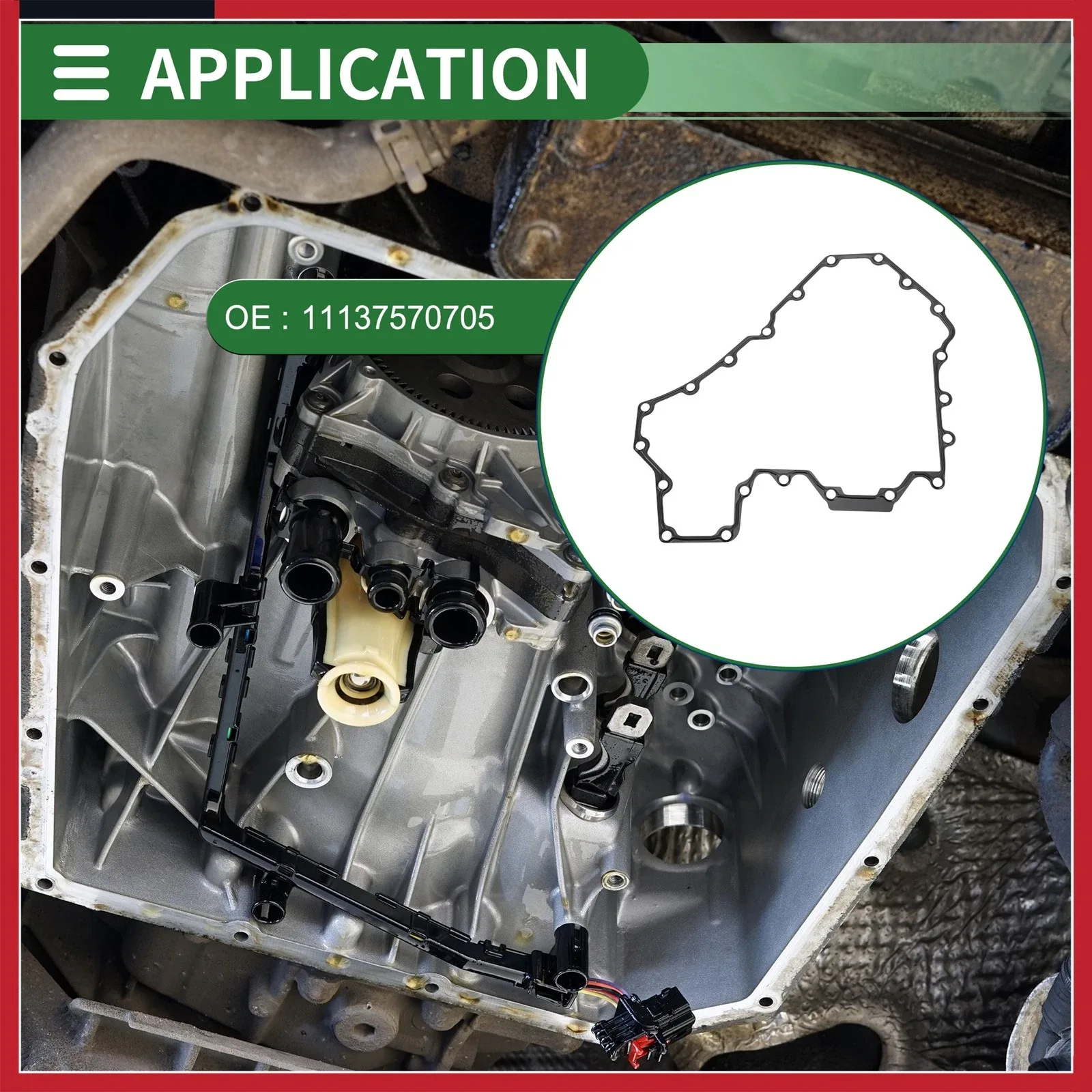 2010-2019 BMW 550i & 650i Oil Pan Gasket — 11137570705 image 3