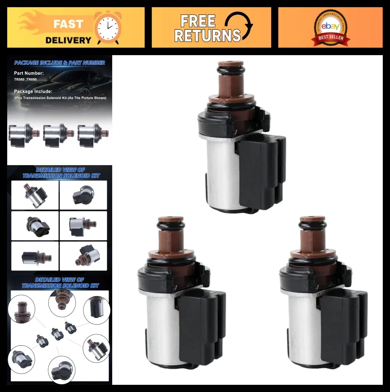 Subaru CVT TR580 TR690 Torque Converter Lock-Up Solenoid ING-P12T0048