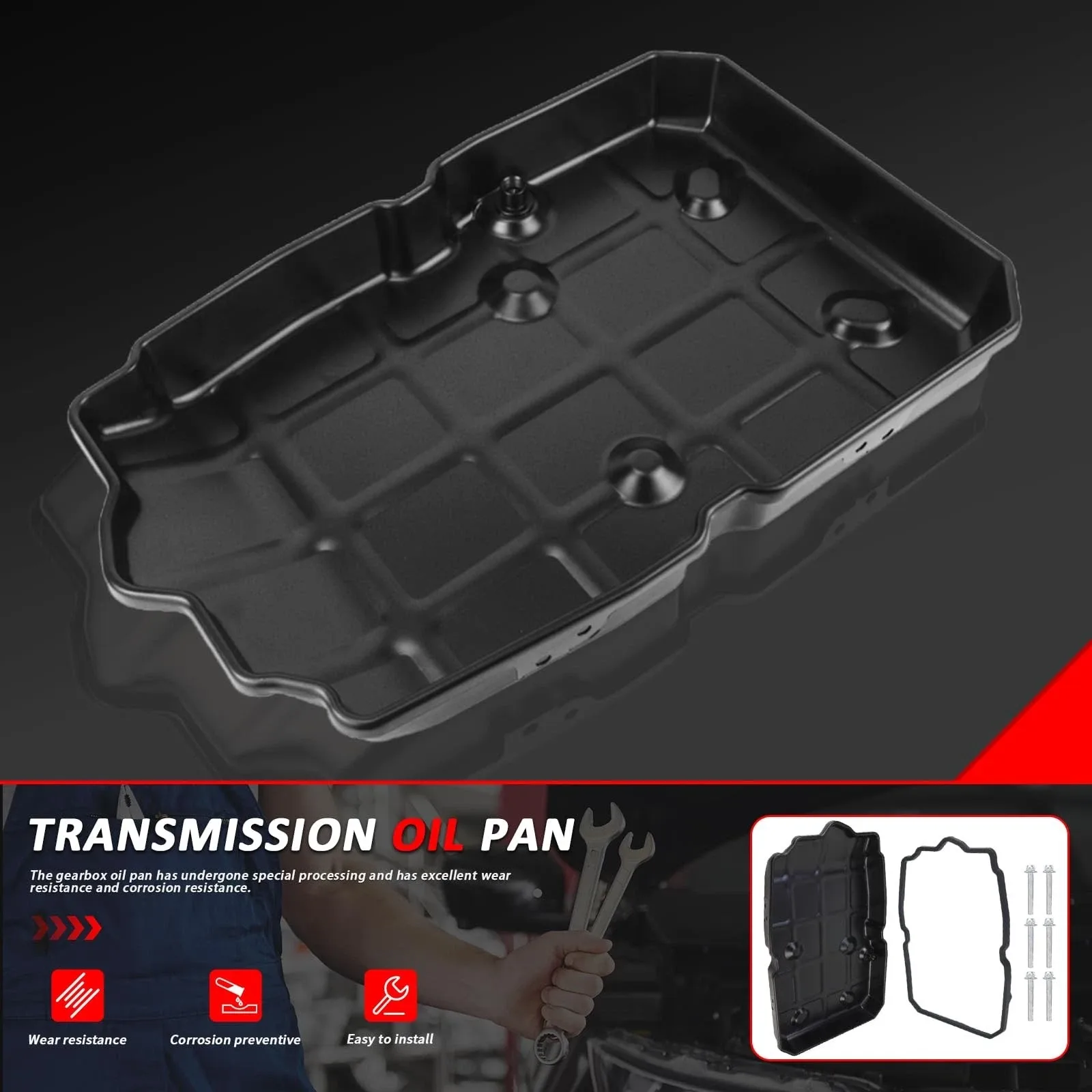 8-Piece Automatic Transmission Oil Pan Kit for Mercedes-Benz 1998-2025, Replace image 3