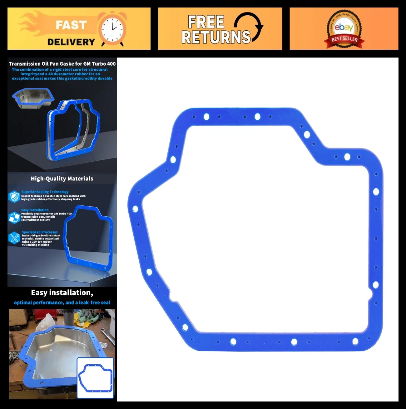 TH400 Transmission Oil Pan Gasket for GM Turbo 400 - Durable, Leak-Proof Seal
