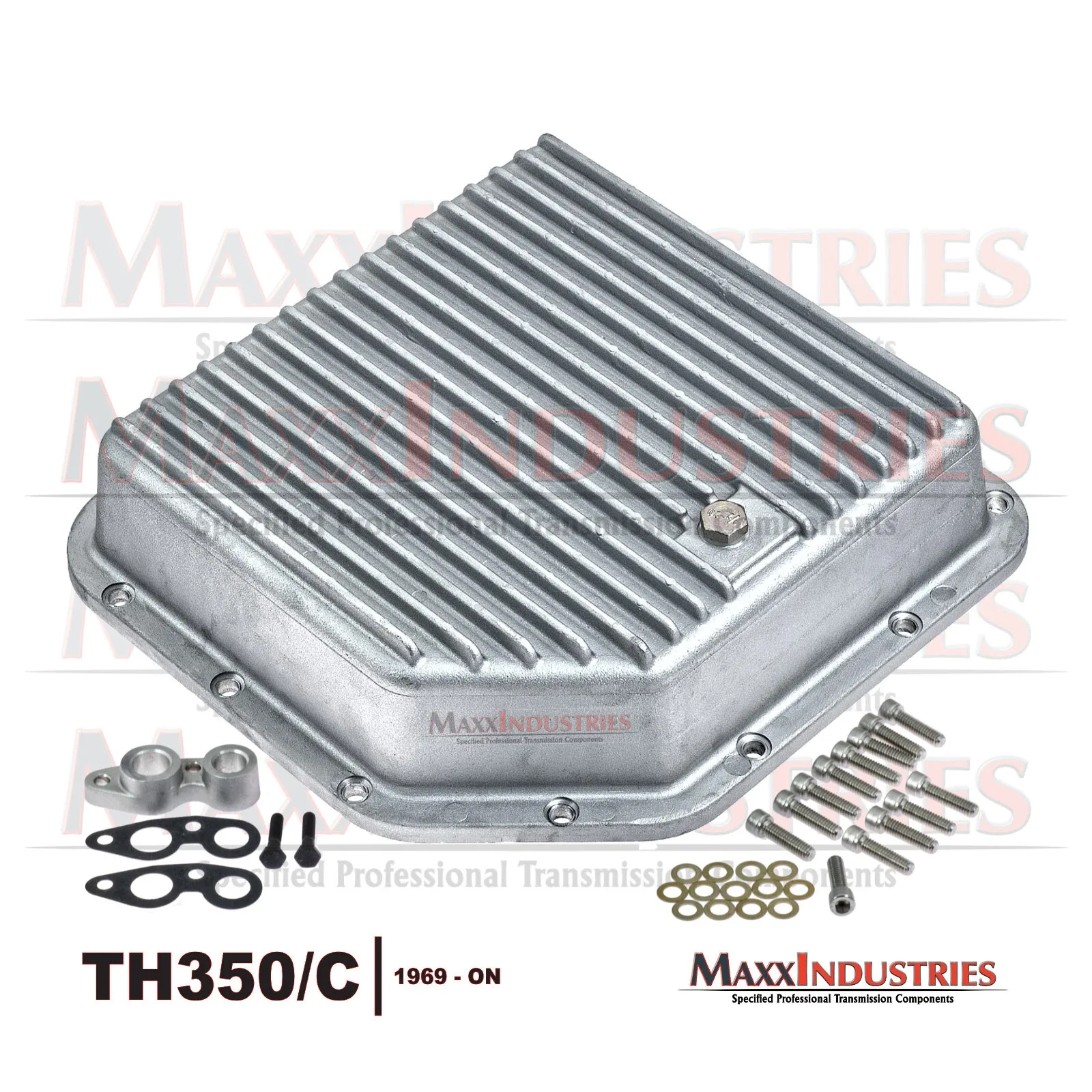 1969-up TH350 / 350C Aluminum Transmission Pan with Filter Spacer Kit - A44765HP-K1 image 3