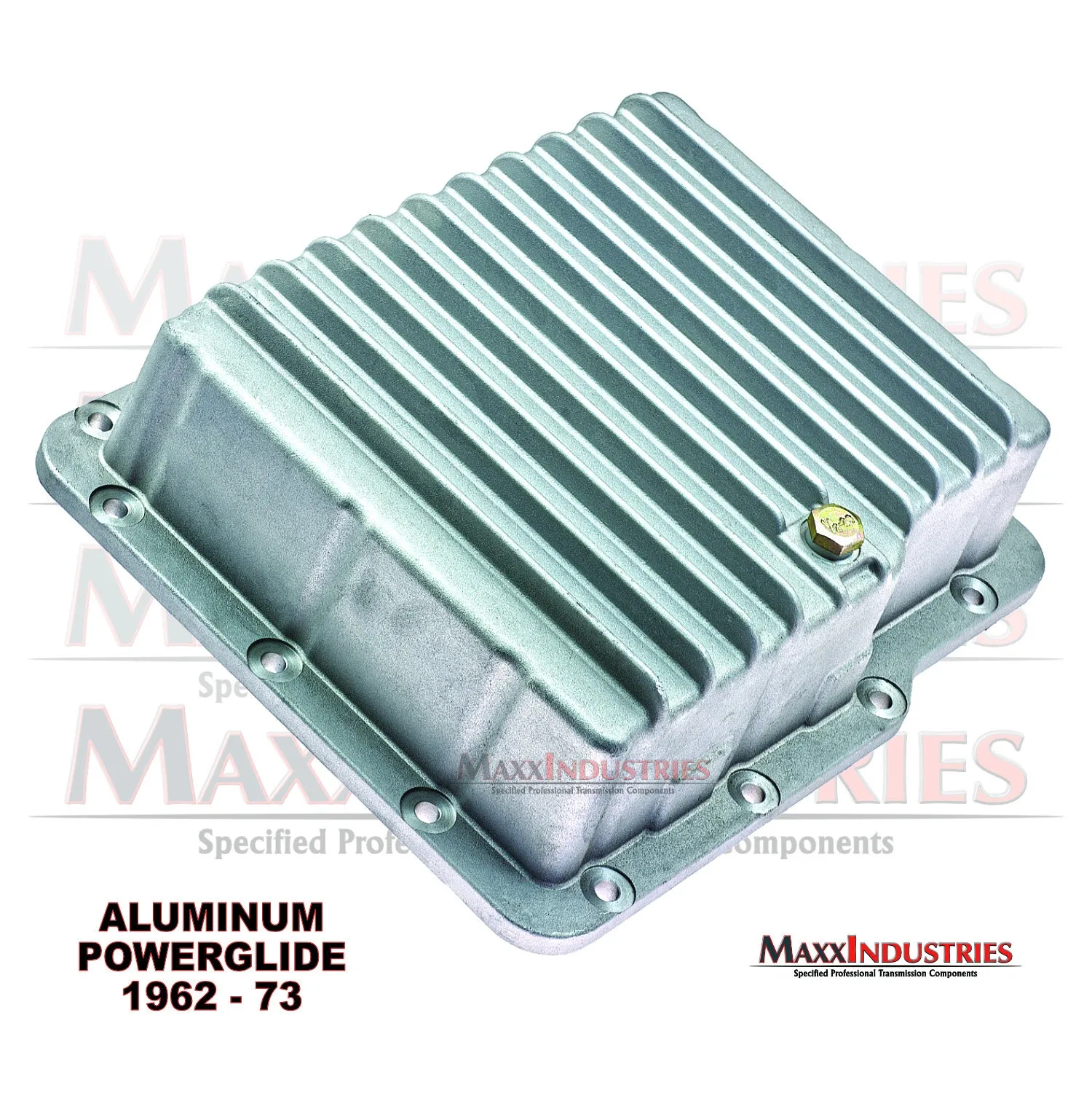 1962-73 Aluminum Powerglide Transmission Pan Kit Aluminum with Filter Mount image 3