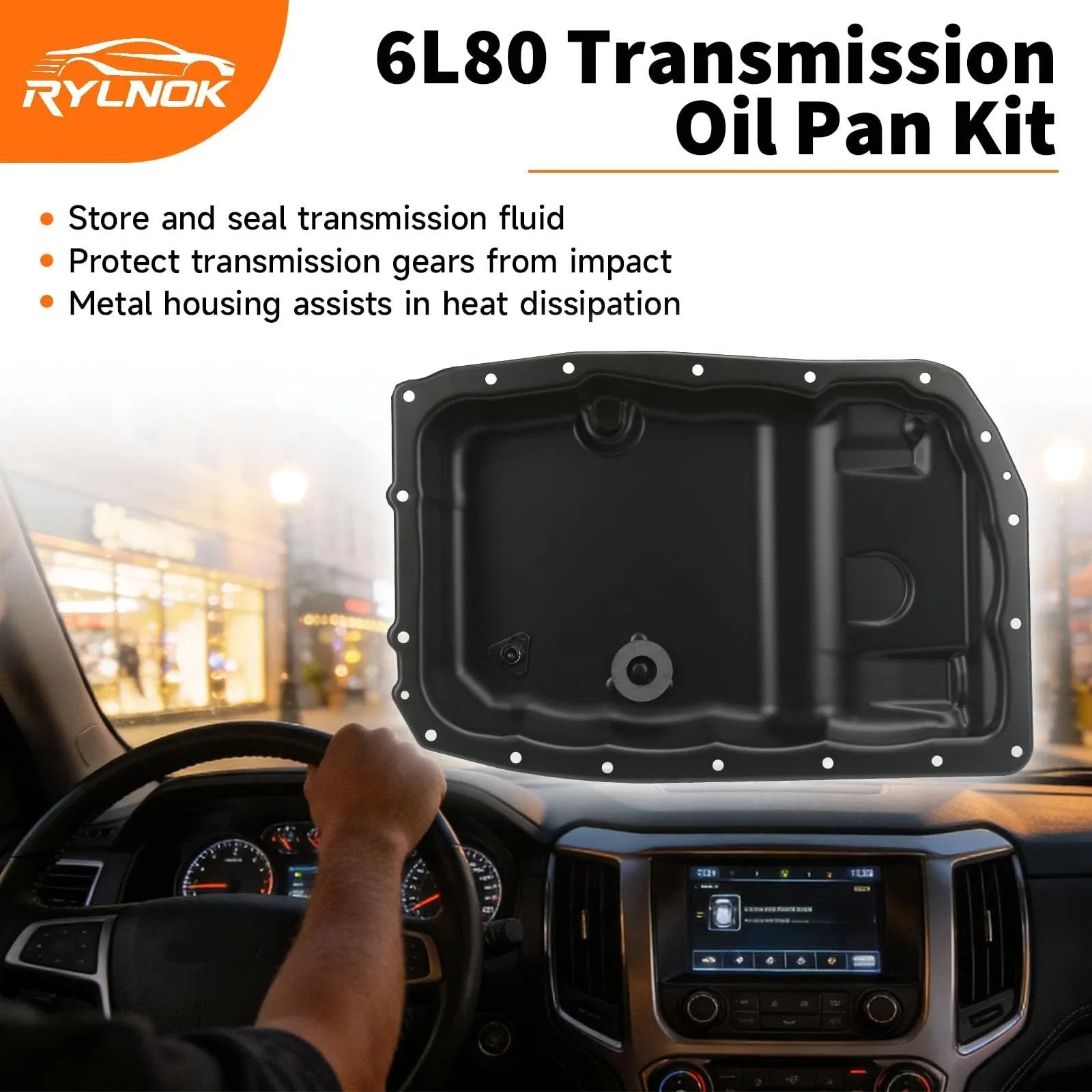 6L80 Transmission Oil Pan Kit for Chevy GMC Cadillac Silverado Tahoe Escalade, R image 3