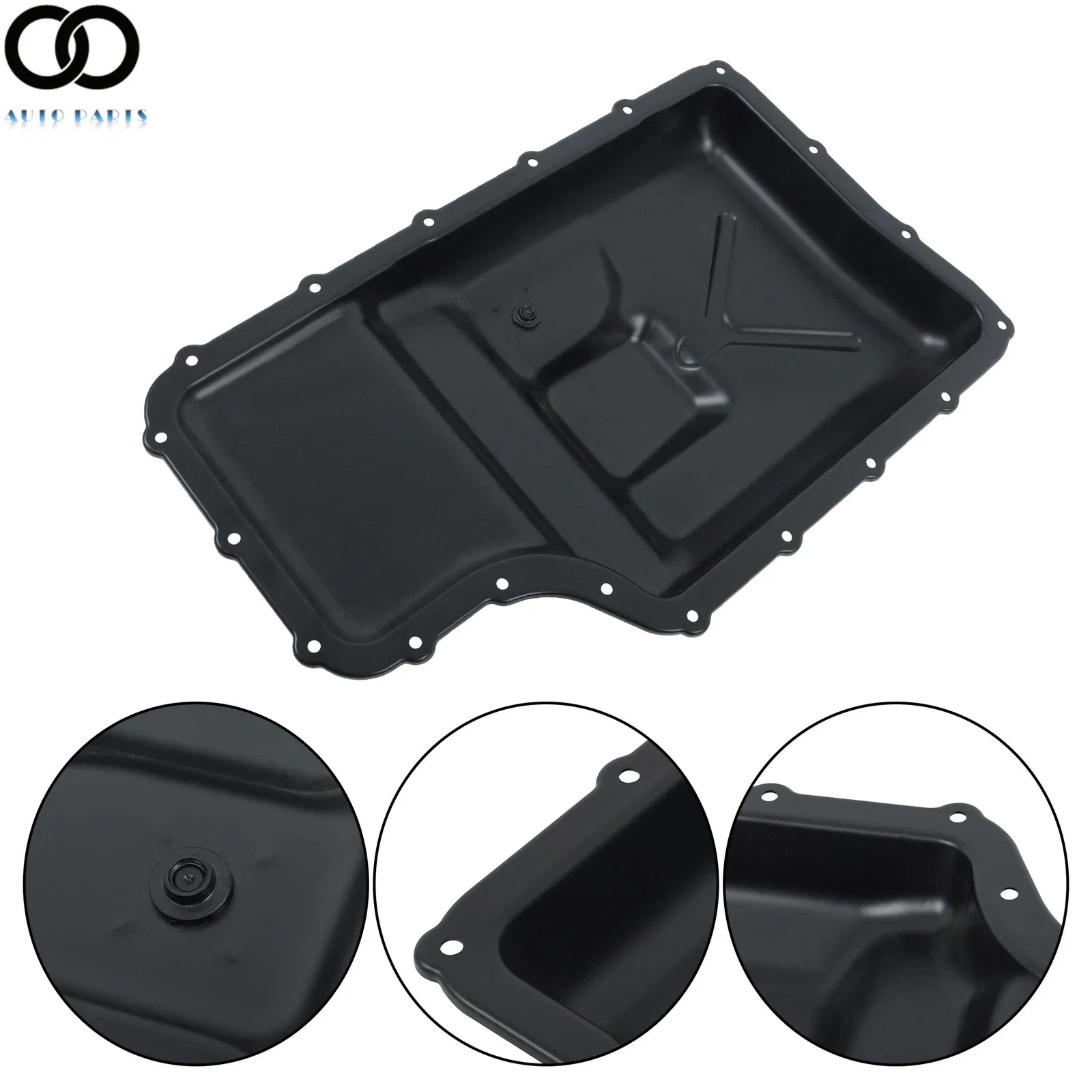 Transmission Oil Pan w/Drain Plug For Ford F-250 F-350 F-450 F-550 Super Duty