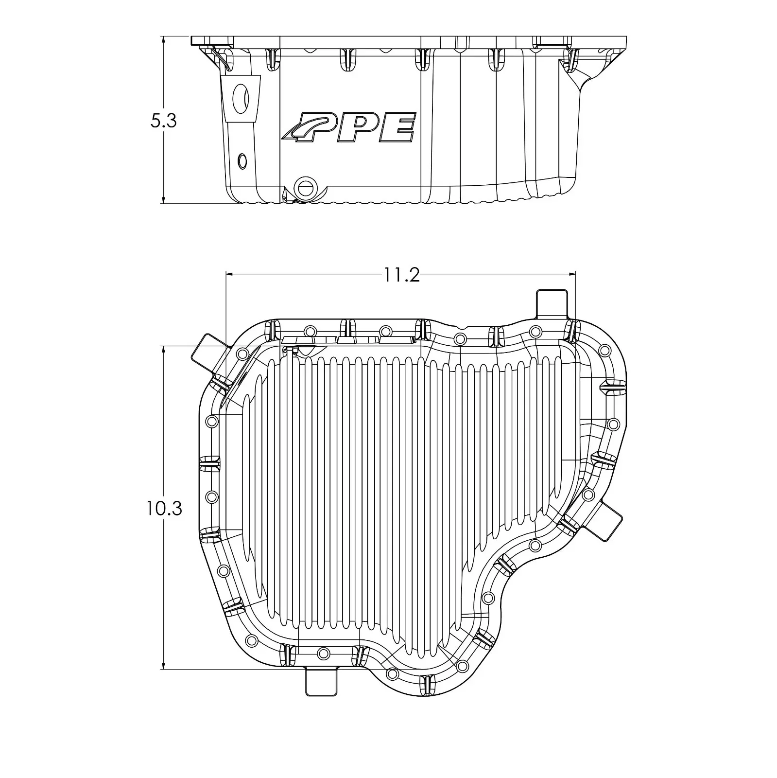 2011-2016 GM 6.6L Duramax Oil Pan & Rear Differential Cover - PPE 114052120 | 238051020 image 4