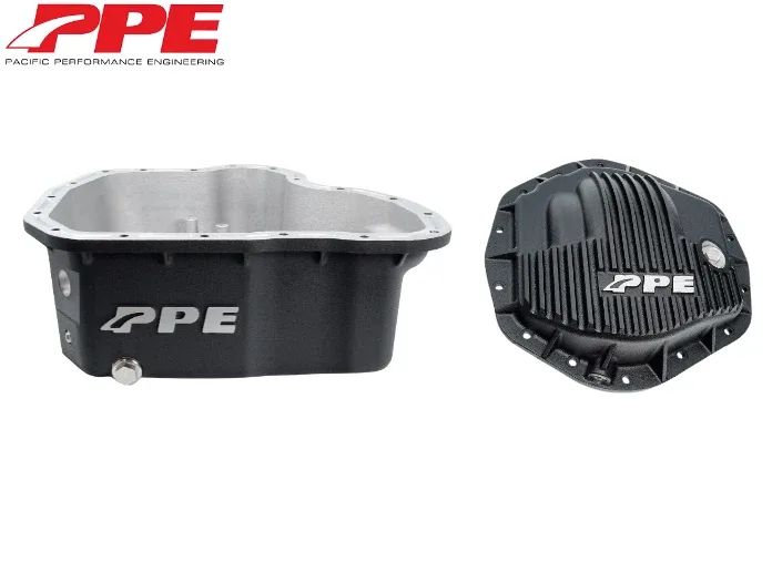 2011-2016 GM 6.6L Duramax Oil Pan & Rear Differential Cover - PPE 114052120 | 238051020