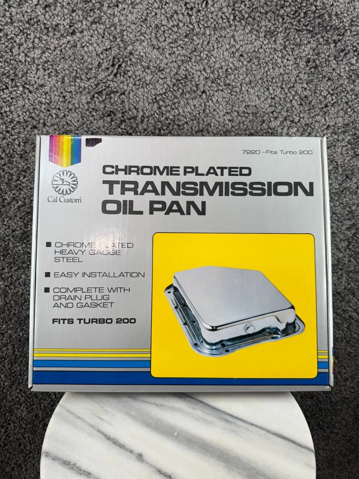 Cal Custom 7220 Chrome Transmission Oil Pan Kit — Fits Turbo 200