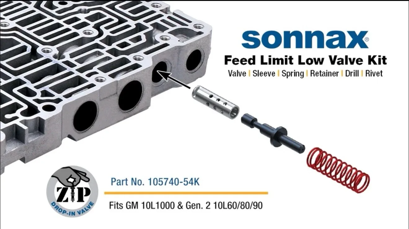 Sonnax Feed Limit Low Valve Kit for GM 10L1000/10L80/10L90/10L60 – 105740-54K