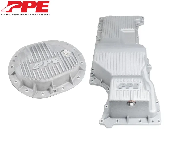 PPE Raw Deep Oil Pan & Rear Differential Cover For 20-24 GMC/Chevy 3.0L Duramax