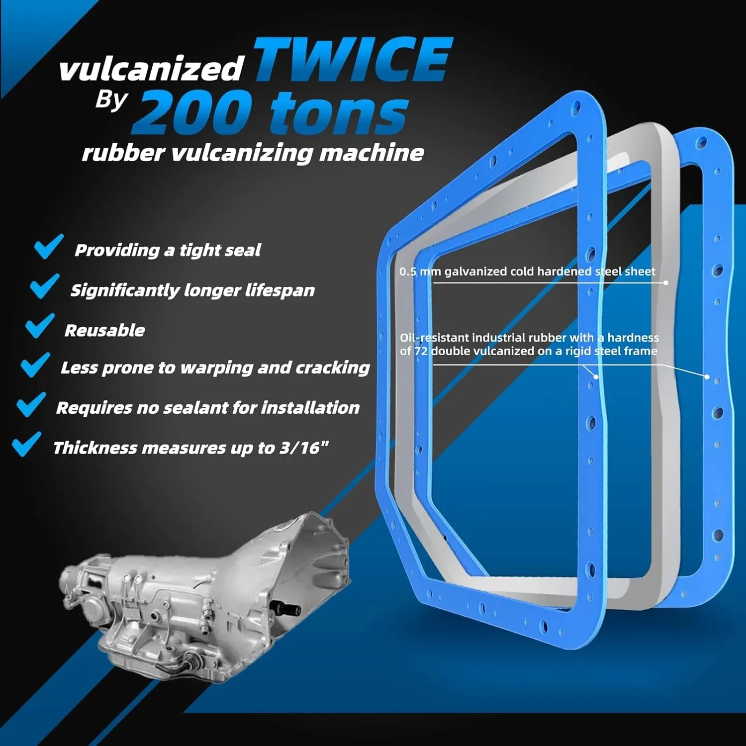 Transmission Oil Pan Gasket Fit for GM Turbo 350, Compatible with Moroso... image 3
