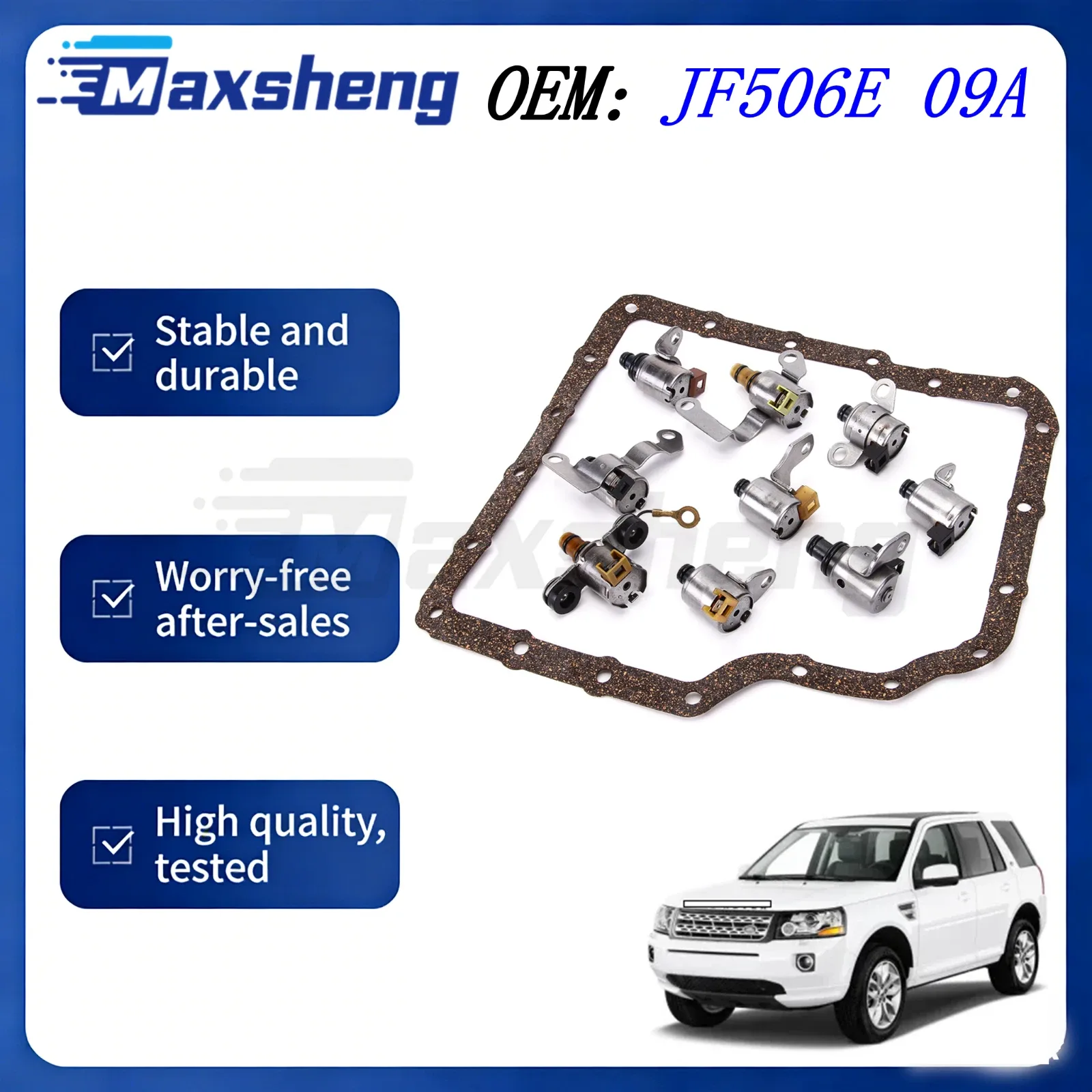 JF506E 09A Transmission Solenoid Kit W/Oil Pan Gasket For VW Jetta Passat Golf
