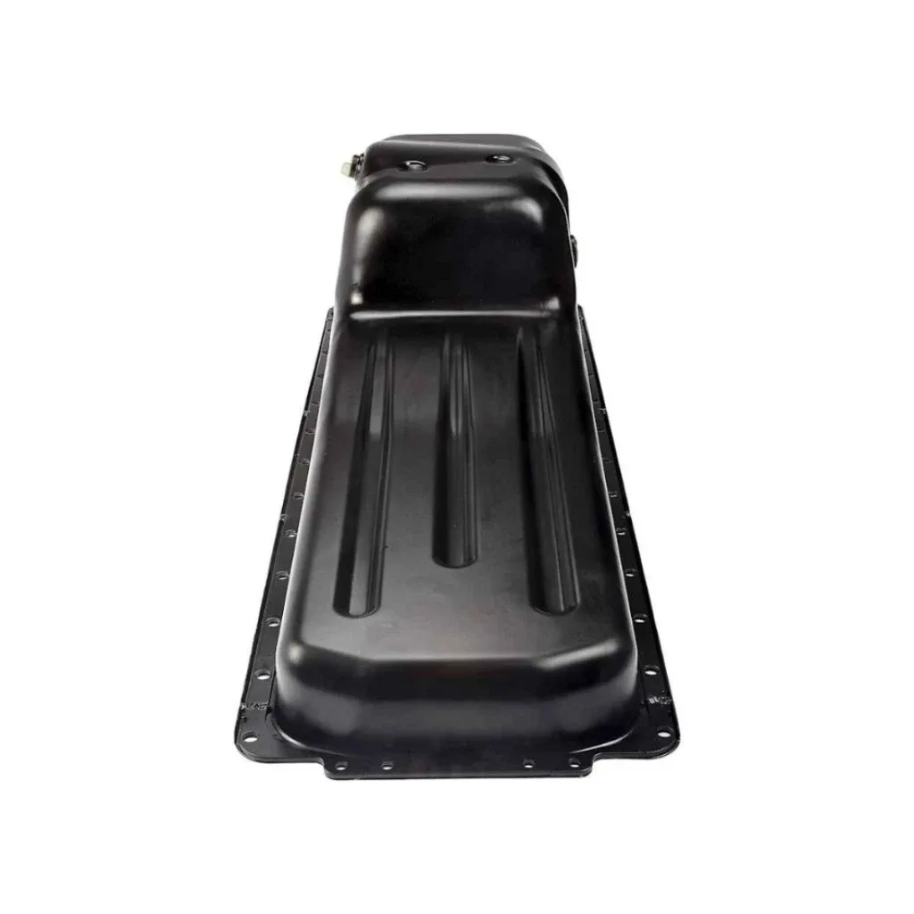 For Navistar 5900i 2000-2002 Engine Oil Pan | Steel | Front Sump Location Black image 2