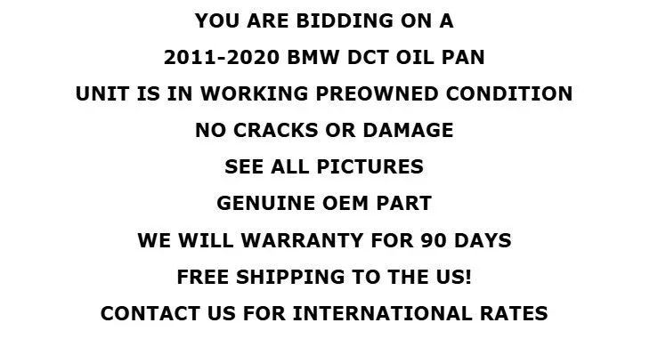 2011-2020 BMW DCT Dual Clutch Transmission Oil Pan Assembly OEM W/Warranty image 2