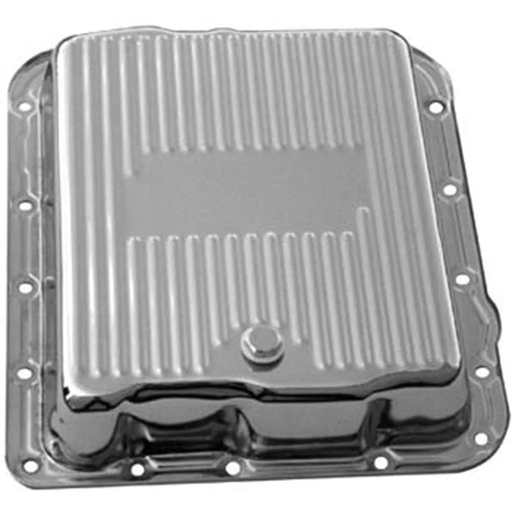 Bandit Automatic Transmission Oil Pan 9712; Finned, Deep, Chrome for Chevy 700R4