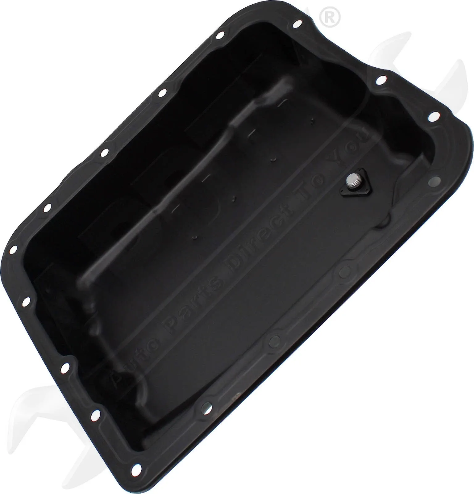 APDTY 174487 Transmission Oil Pan w/ Drain Plug; 4WD Models w/ 4L60E Auto Trans