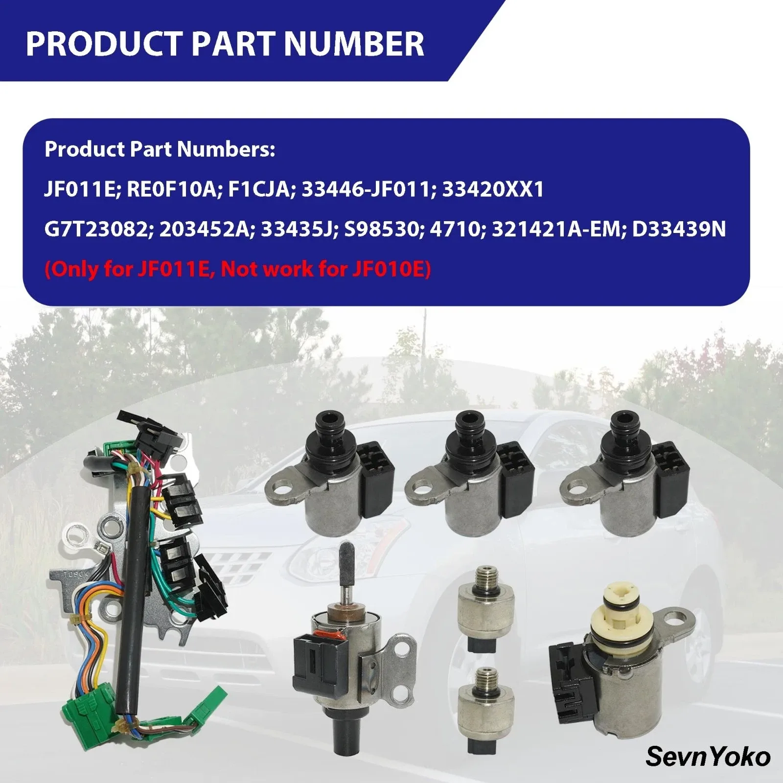 Nissan Altima & Rogue CVT Valve Body Solenoid Kit 321421A-EM image 3