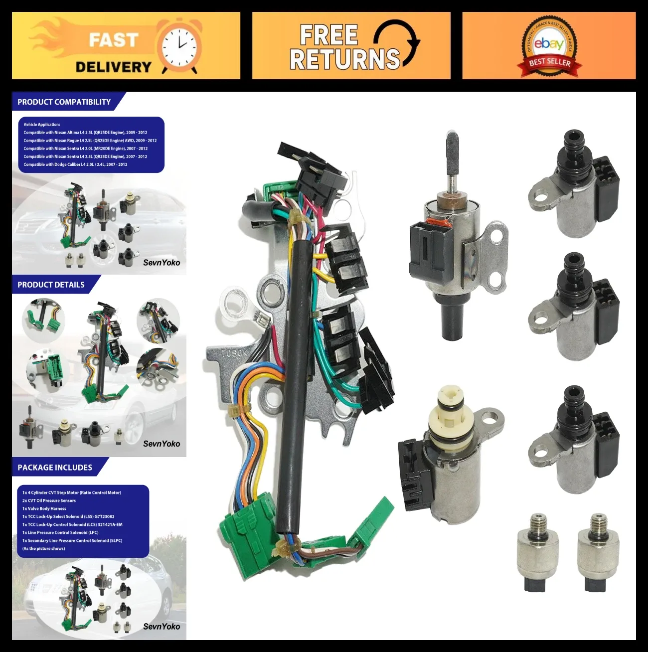 Nissan Altima & Rogue CVT Valve Body Solenoid Kit 321421A-EM