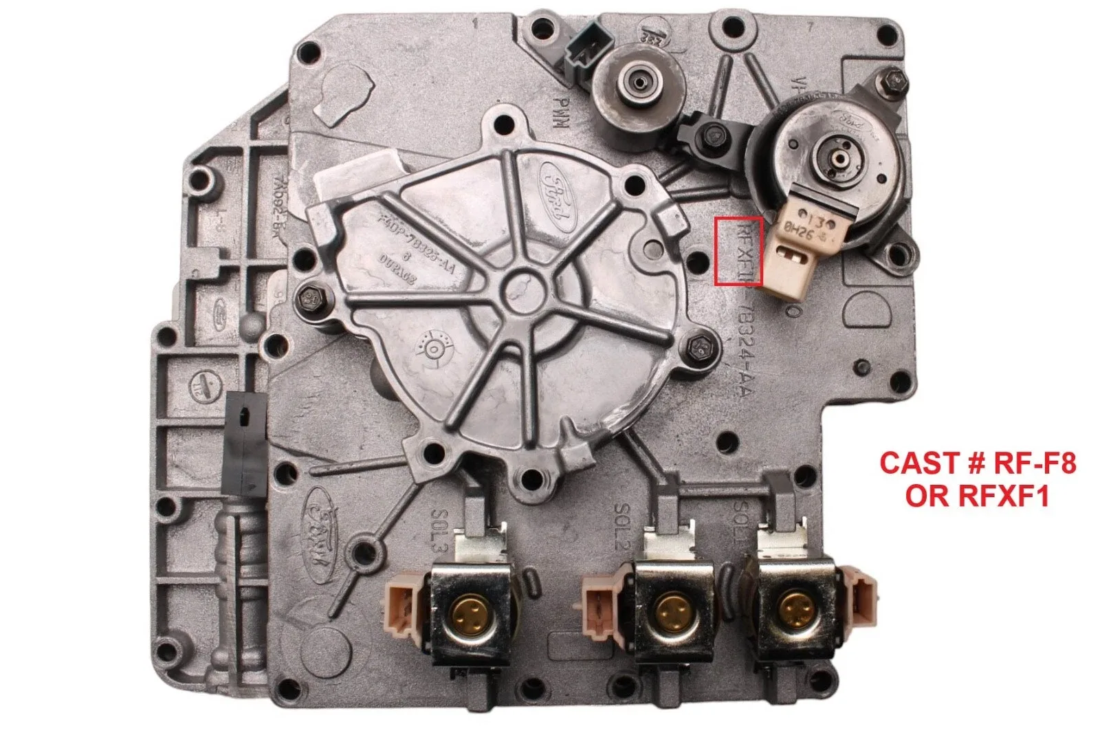 Ford AX4N Valve Body 86740HE Cast RFF8/RFXF1 (Remanufactured) image 2