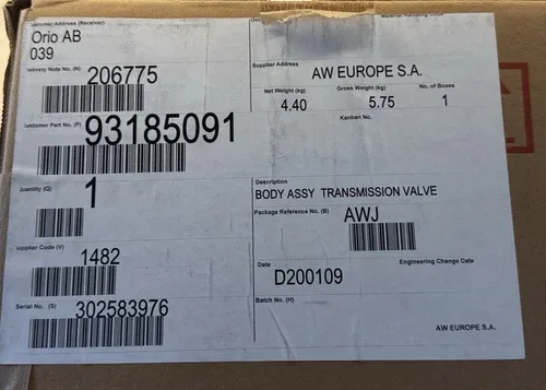 Saab 9-3 / 9-5 5-Speed Automatic Valve Body Control Solenoid - 93185091