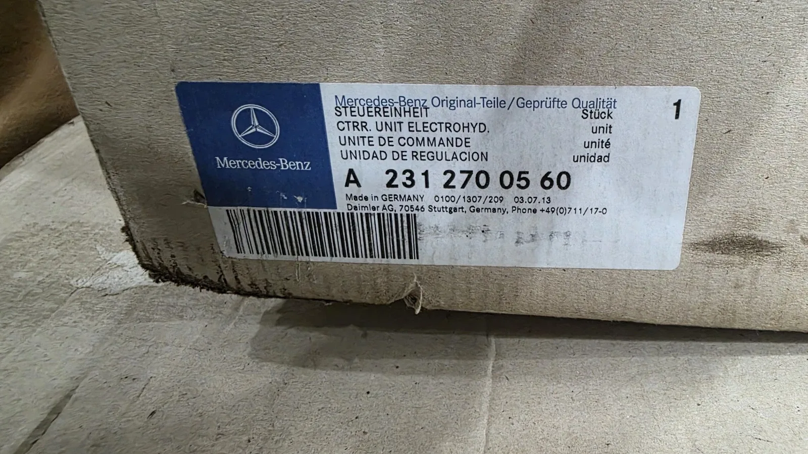 Mercedes-Benz Valve Body / Conductor Plate A 231 270 05 60 image 3